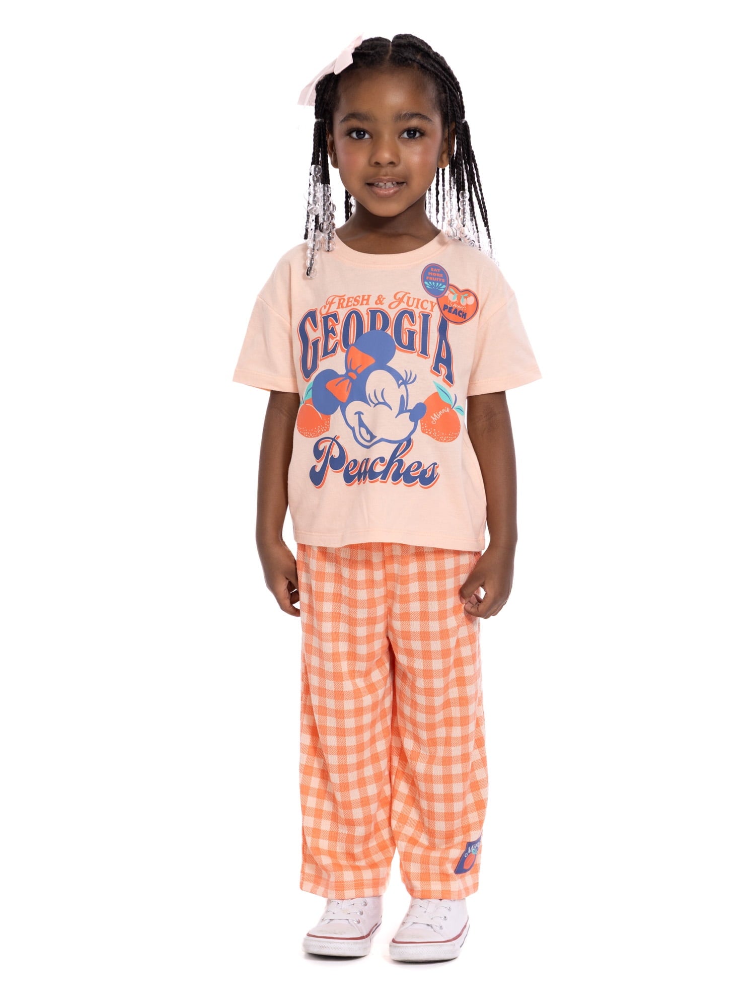Minnie Mouse Toddler Girls Graphic Tee and Print Pants Set, 2-Piece, Sizes 12M-5T