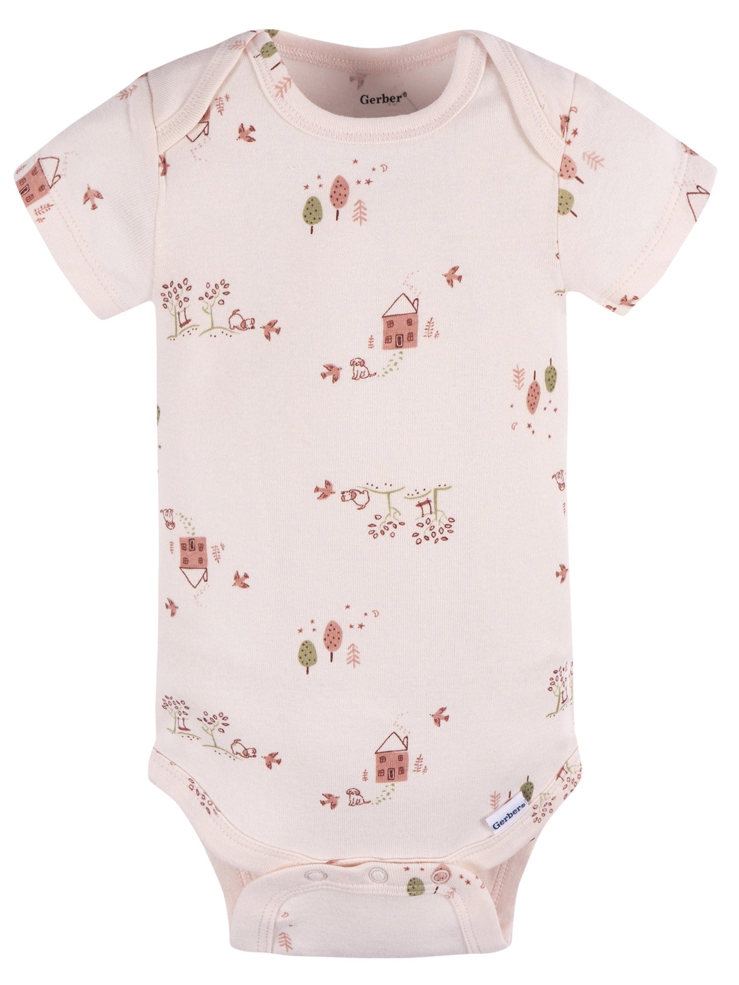 Gerber Baby Girl Short Sleeve Bodysuits, 3-Pack, Sizes Preemie - 12 Months