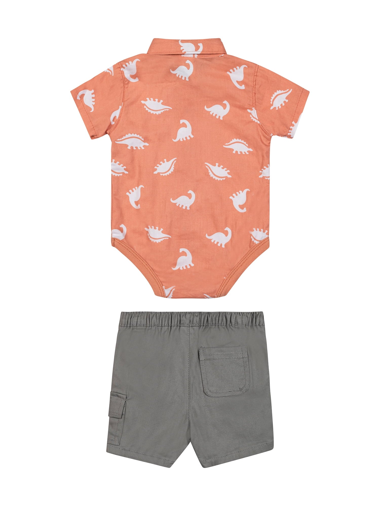 Little Lad Newborn Boys' Short Sleeve Shirt and Short, 2-Piece Set, Sizes 0-3M-6-9M