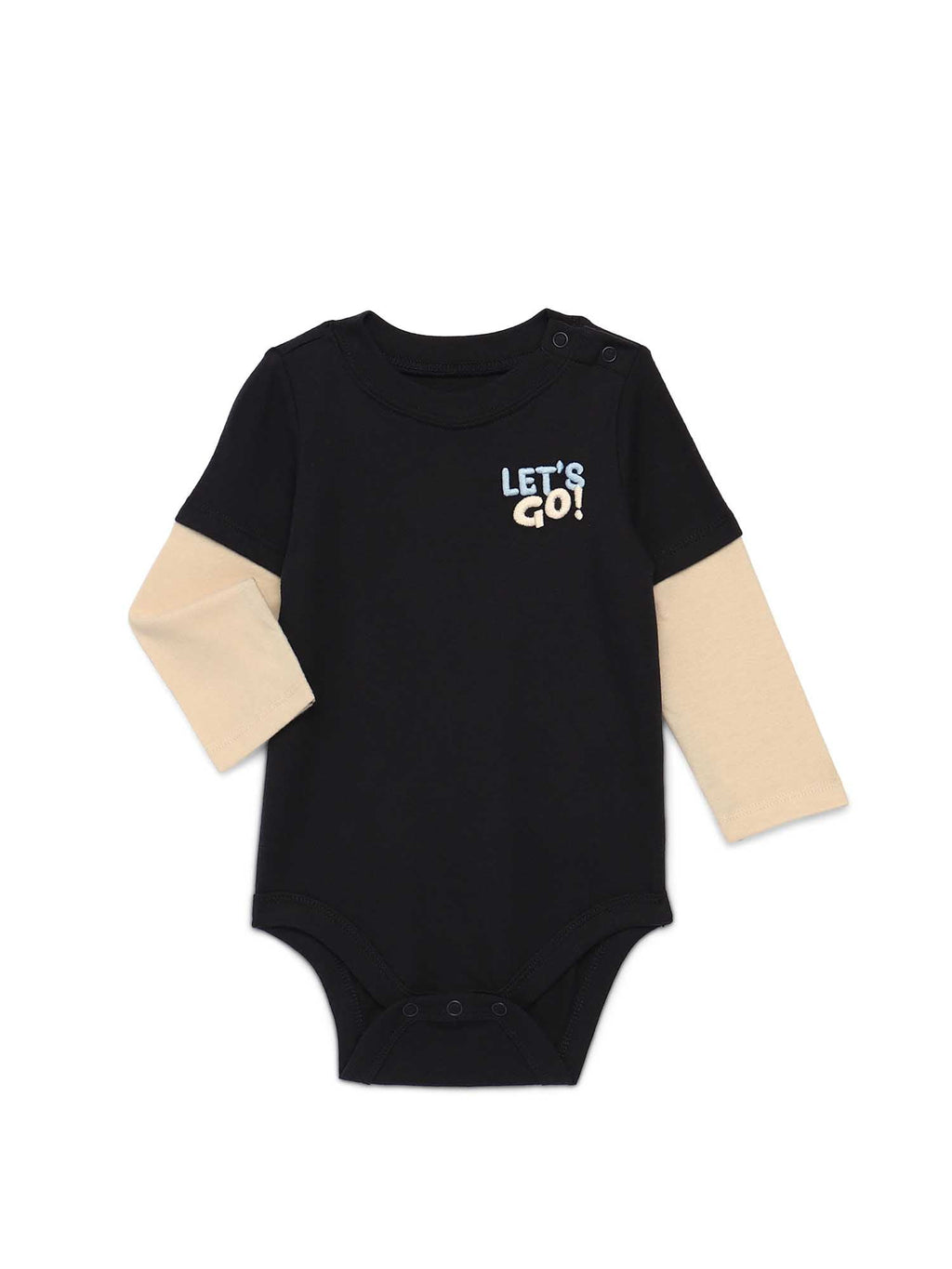 Garanimals Baby Boy Slub Graphic Bodysuit with Long Sleeves, Sizes 0M-24M