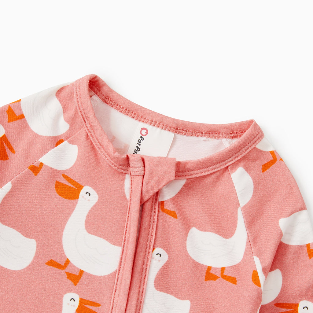 PatPat Baby Girl Clothes Unisex Viscose from Bamboo Footless Zip Sleepwear Long Sleeve Snug Fit Baby Pajamas for Newborn Infant Boys Girls Baby Gifts Sleeper 2Pack,0-3 Months