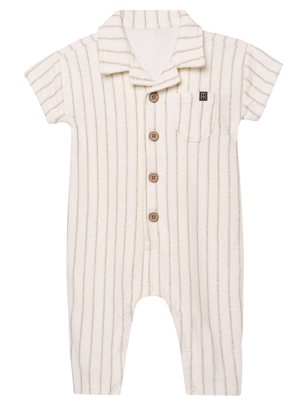 Modern Moments by Gerber Baby Boy Long Leg Slouch Henley Romper, Sizes 0/3 Months - 24 Months
