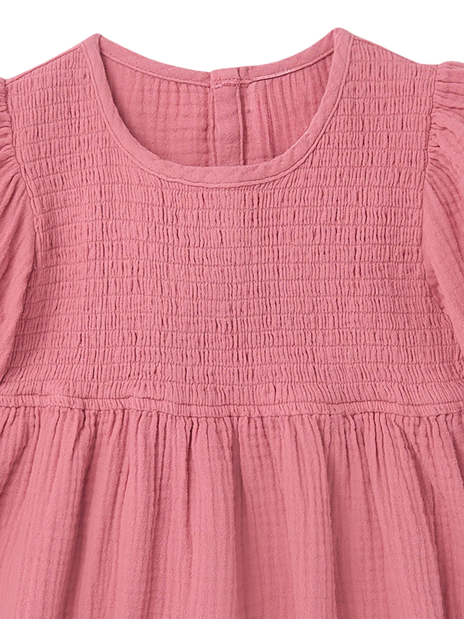 Modern Moments by Gerber Baby and Toddler Girl Smocked Dress with Puff Sleeves, Sizes 0/3 Months - 5T