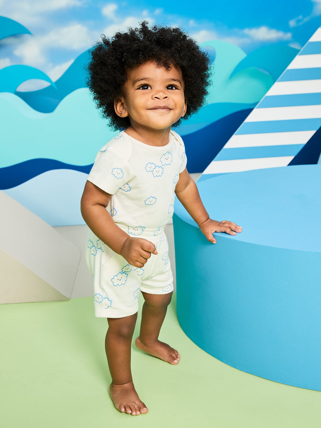 Garanimals Baby Boy Cotton Pull-On Shorts, Solids & Prints, 3-Pack, 0–24M