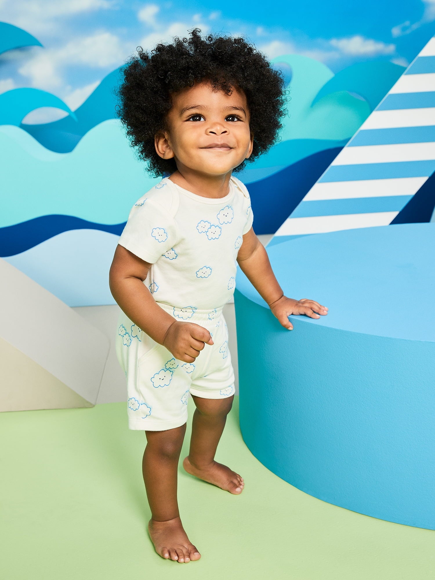 Garanimals Baby Boy Cotton Pull-On Shorts, Solids & Prints, 3-Pack, 0–24M