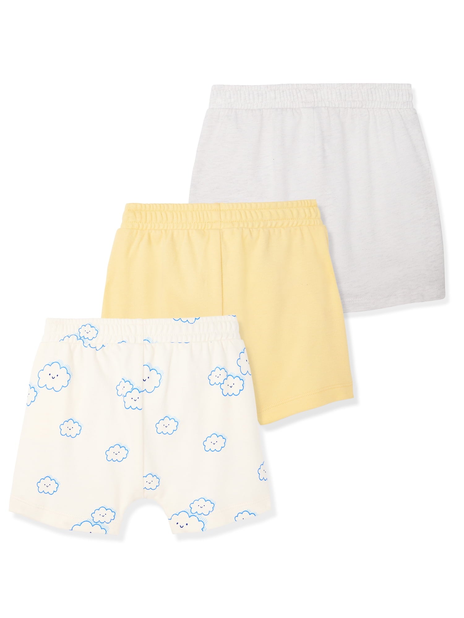 Garanimals Baby Boy Cotton Pull-On Shorts, Solids & Prints, 3-Pack, 0–24M