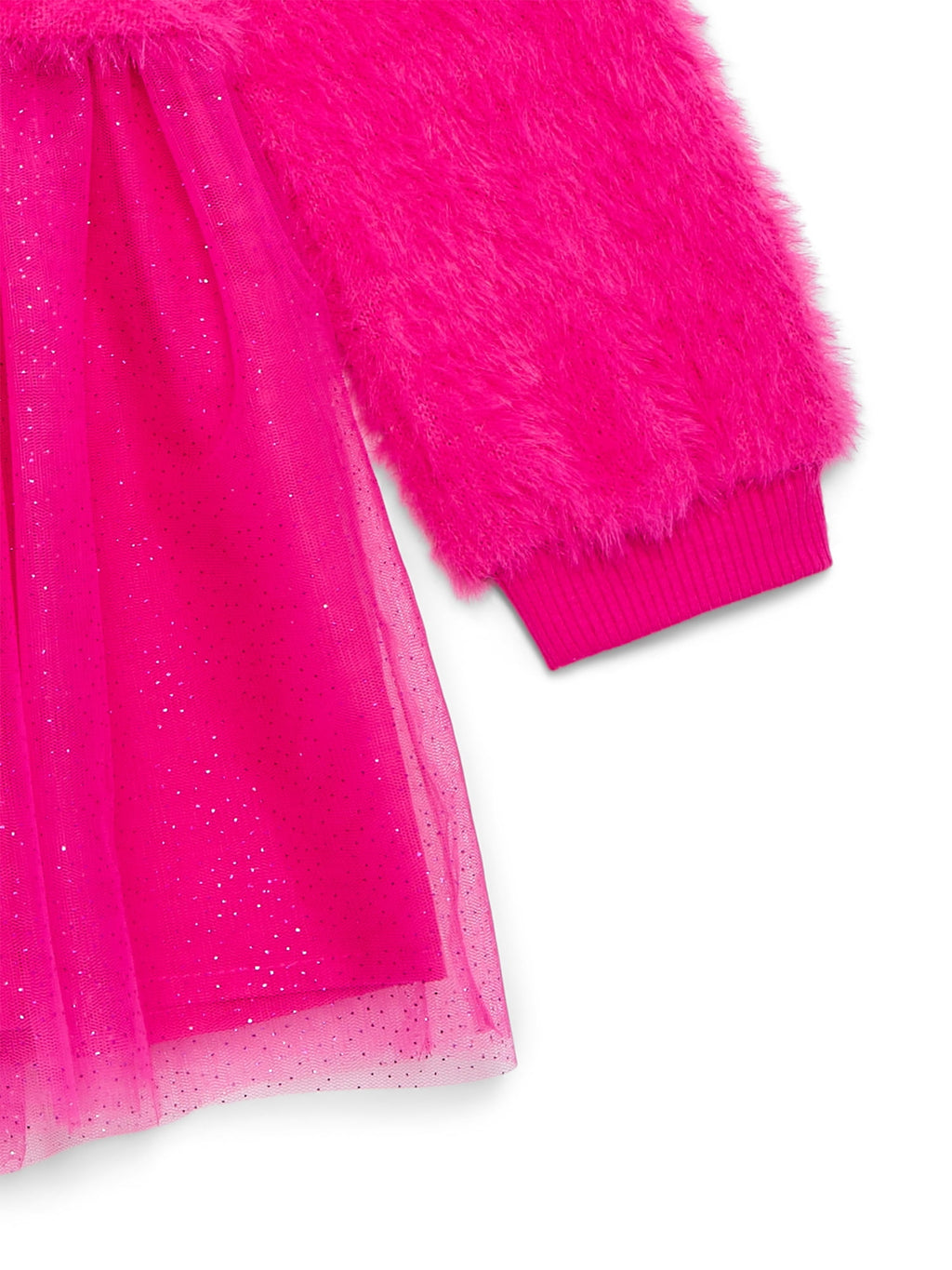 Strawberry Shortcake Toddler Girls Eyelash Knit Tutu Dress with Long Sleeves, Sizes 12M-5T