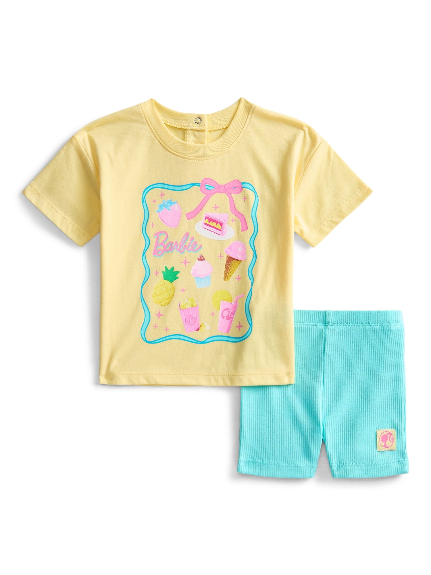 Minnie Mouse Toddler Girls Graphic Tee and Bike Shorts Set, 2-Piece, Sizes 12M-5T