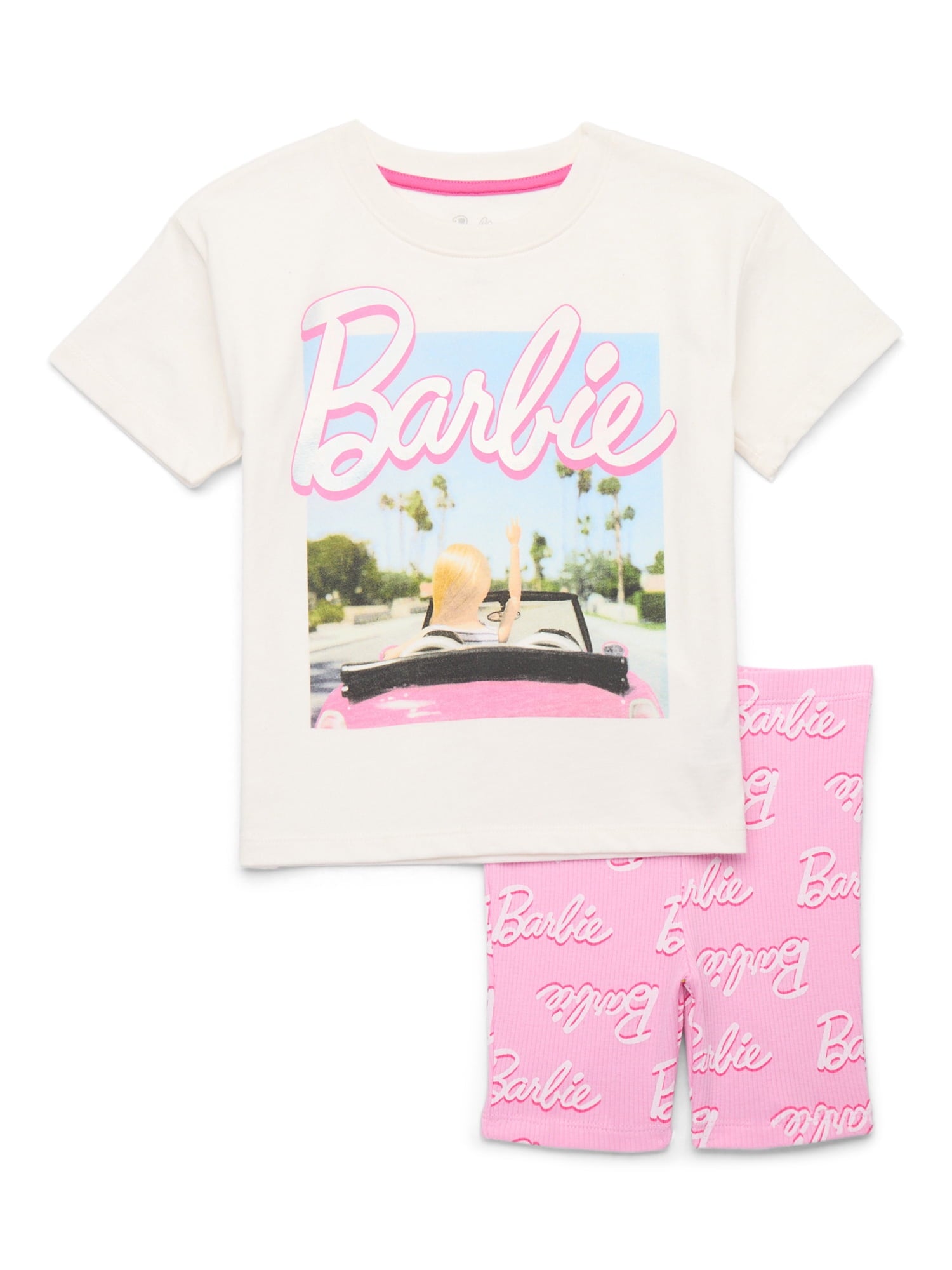 Minnie Mouse Toddler Girls Graphic Tee and Bike Shorts Set, 2-Piece, Sizes 12M-5T