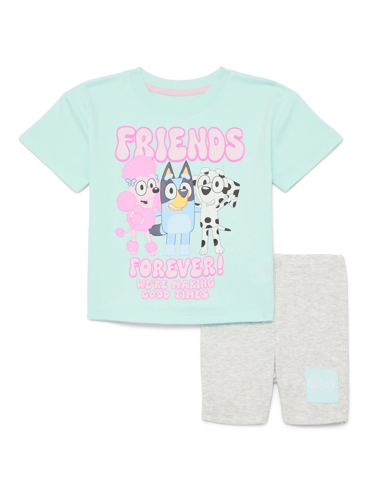 Minnie Mouse Toddler Girls Graphic Tee and Bike Shorts Set, 2-Piece, Sizes 12M-5T