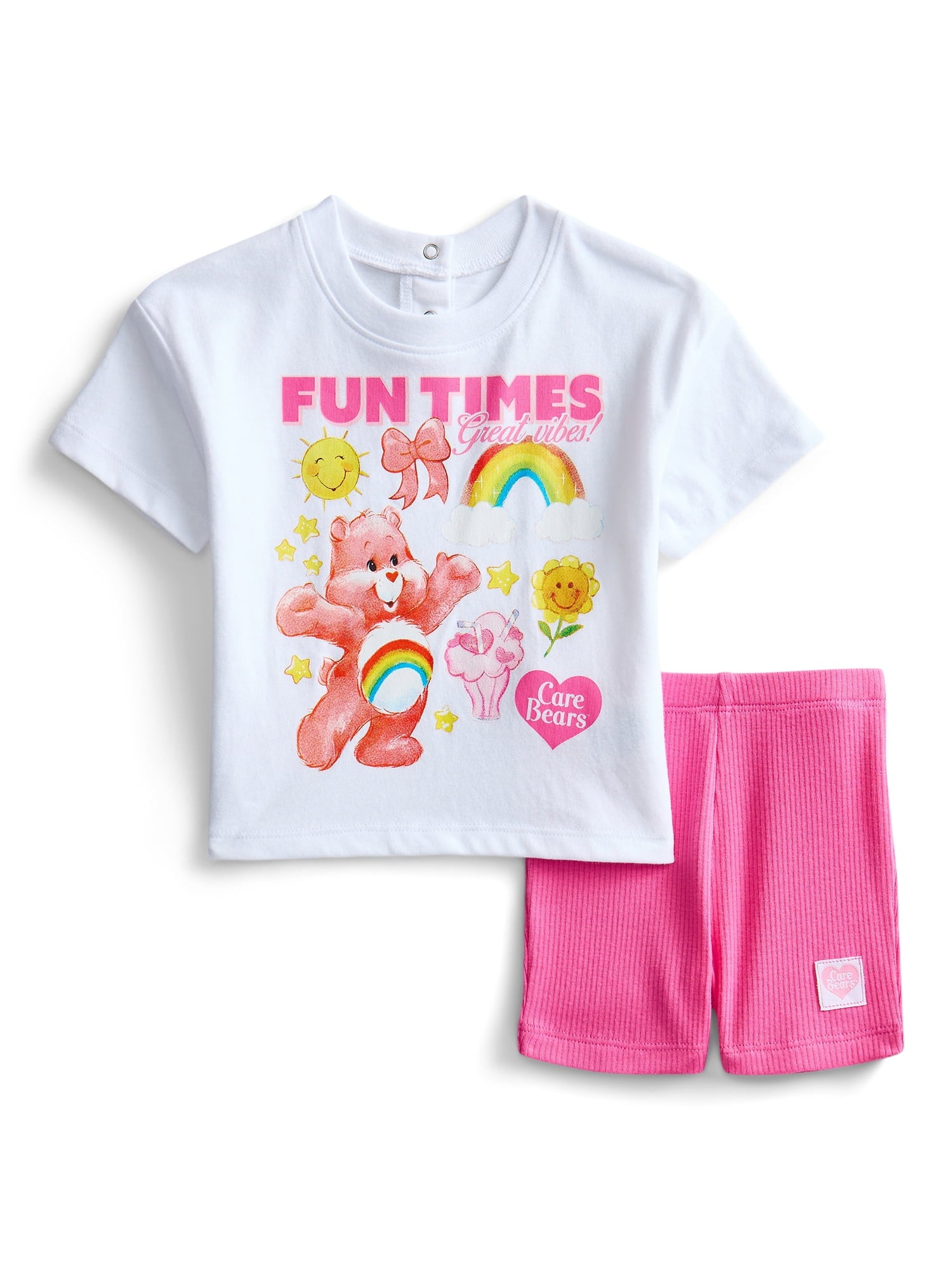 Minnie Mouse Toddler Girls Graphic Tee and Bike Shorts Set, 2-Piece, Sizes 12M-5T