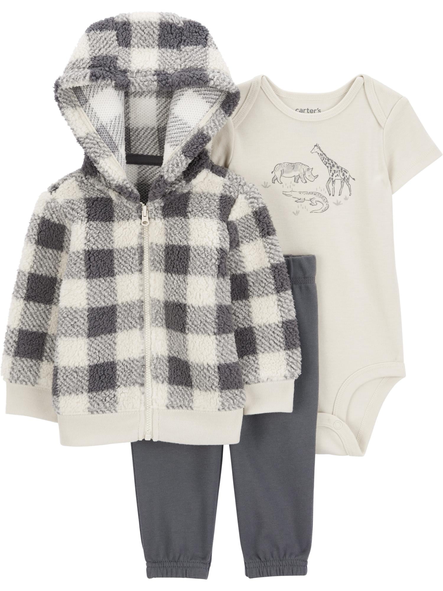 Carter's Child of Mine Baby and Toddler Boy Cardigan Outfit Set, 3-Piece, Sizes 0/3-24 Months