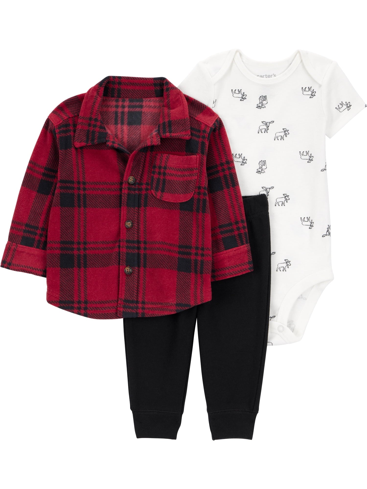 Carter's Child of Mine Baby and Toddler Boy Cardigan Outfit Set, 3-Piece, Sizes 0/3-24 Months