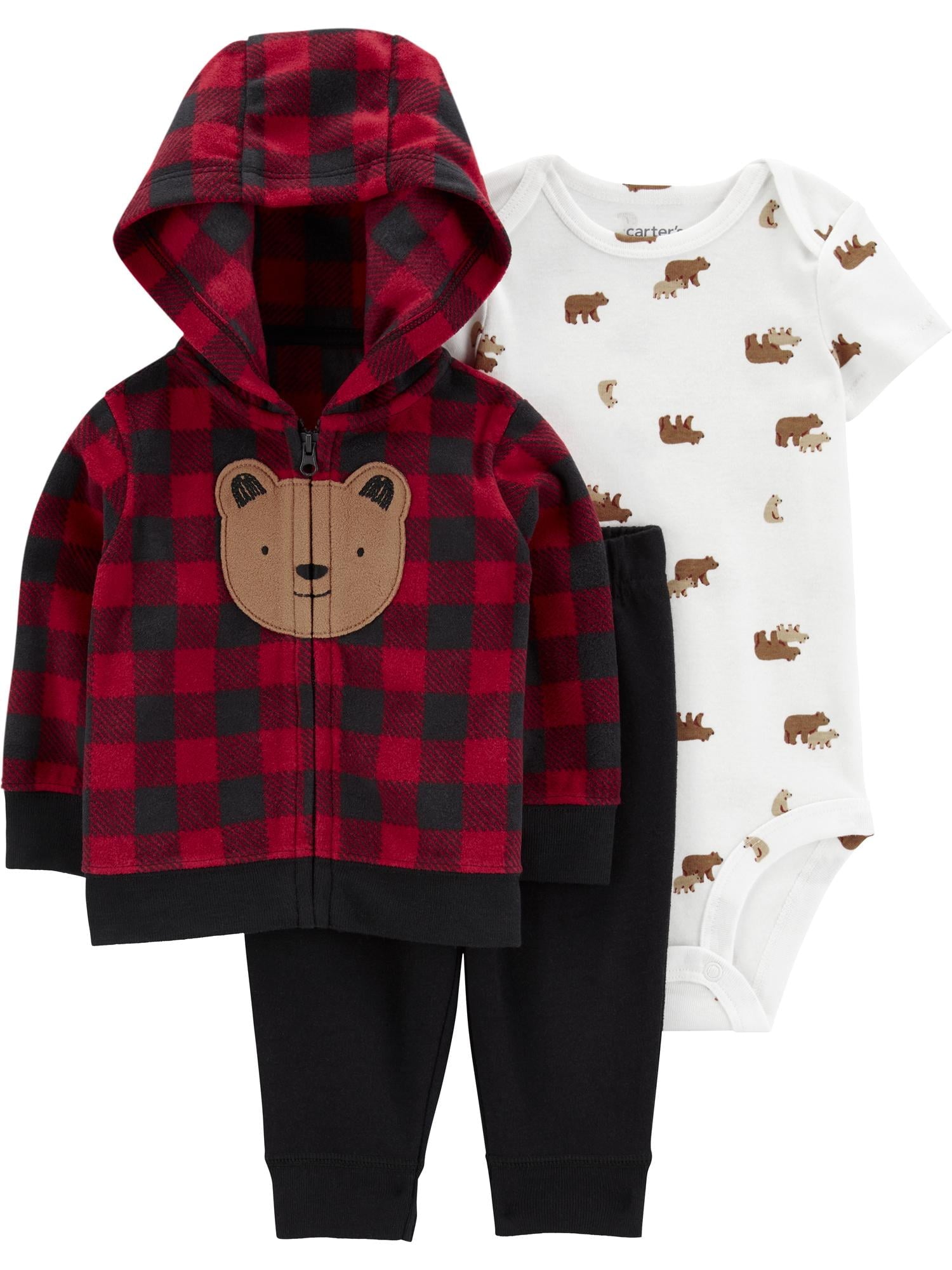 Carter's Child of Mine Baby and Toddler Boy Cardigan Outfit Set, 3-Piece, Sizes 0/3-24 Months