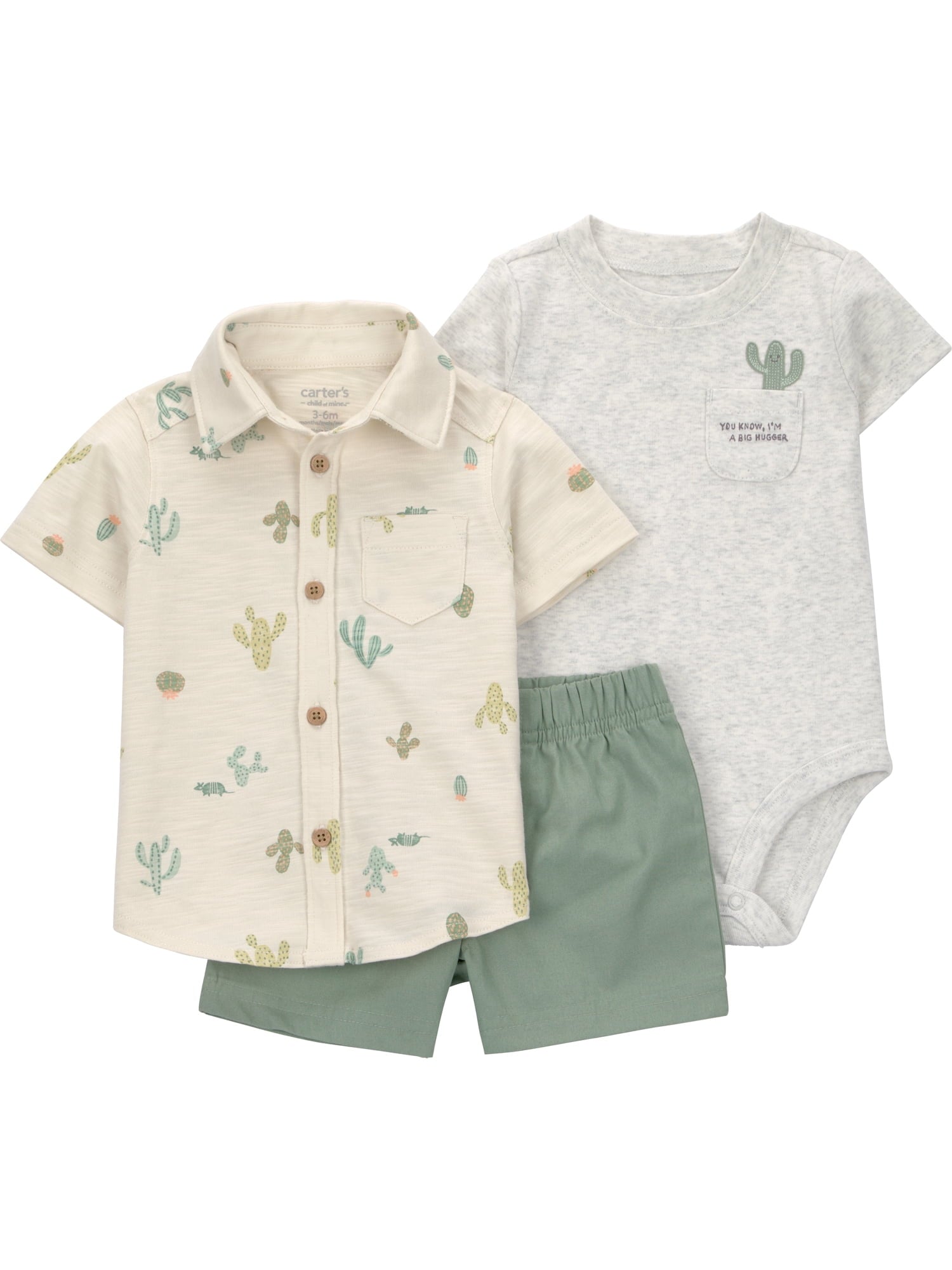 Carter's Child of Mine Baby Boy Outfit Set, 3-Piece, Sizes 0/3-24 Months