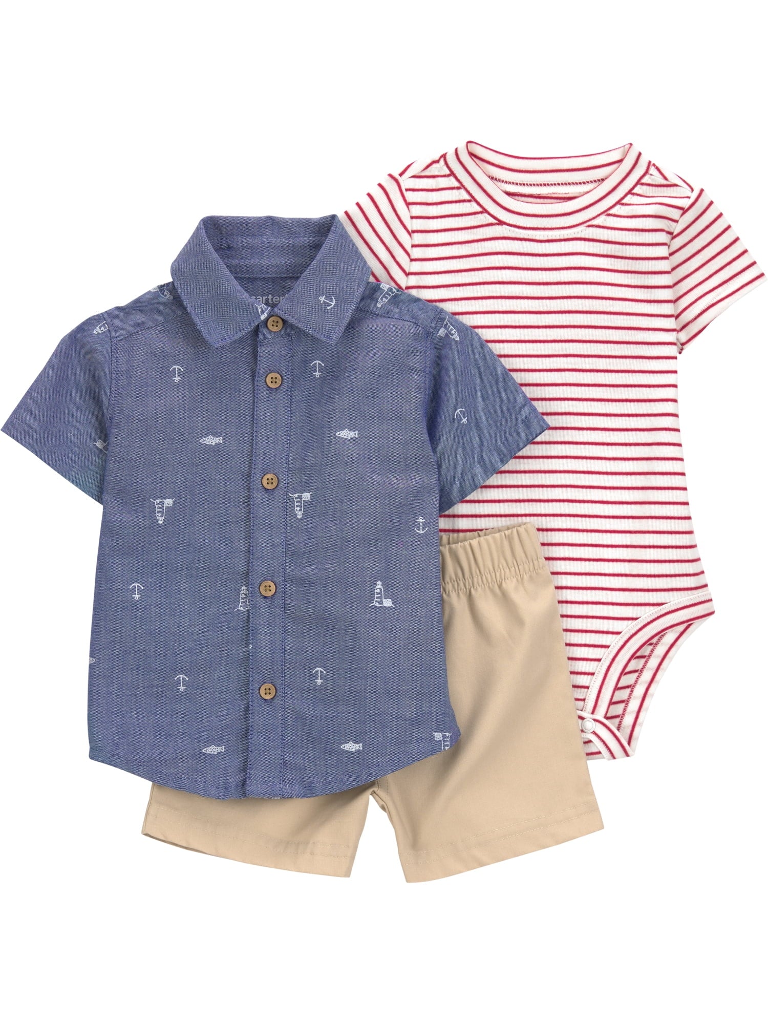Carter's Child of Mine Baby Boy Outfit Set, 3-Piece, Sizes 0/3-24 Months