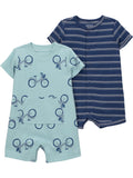 Carter's Child of Mine Baby Boy Romper, 2-Pack, Sizes 0/3-24 Months