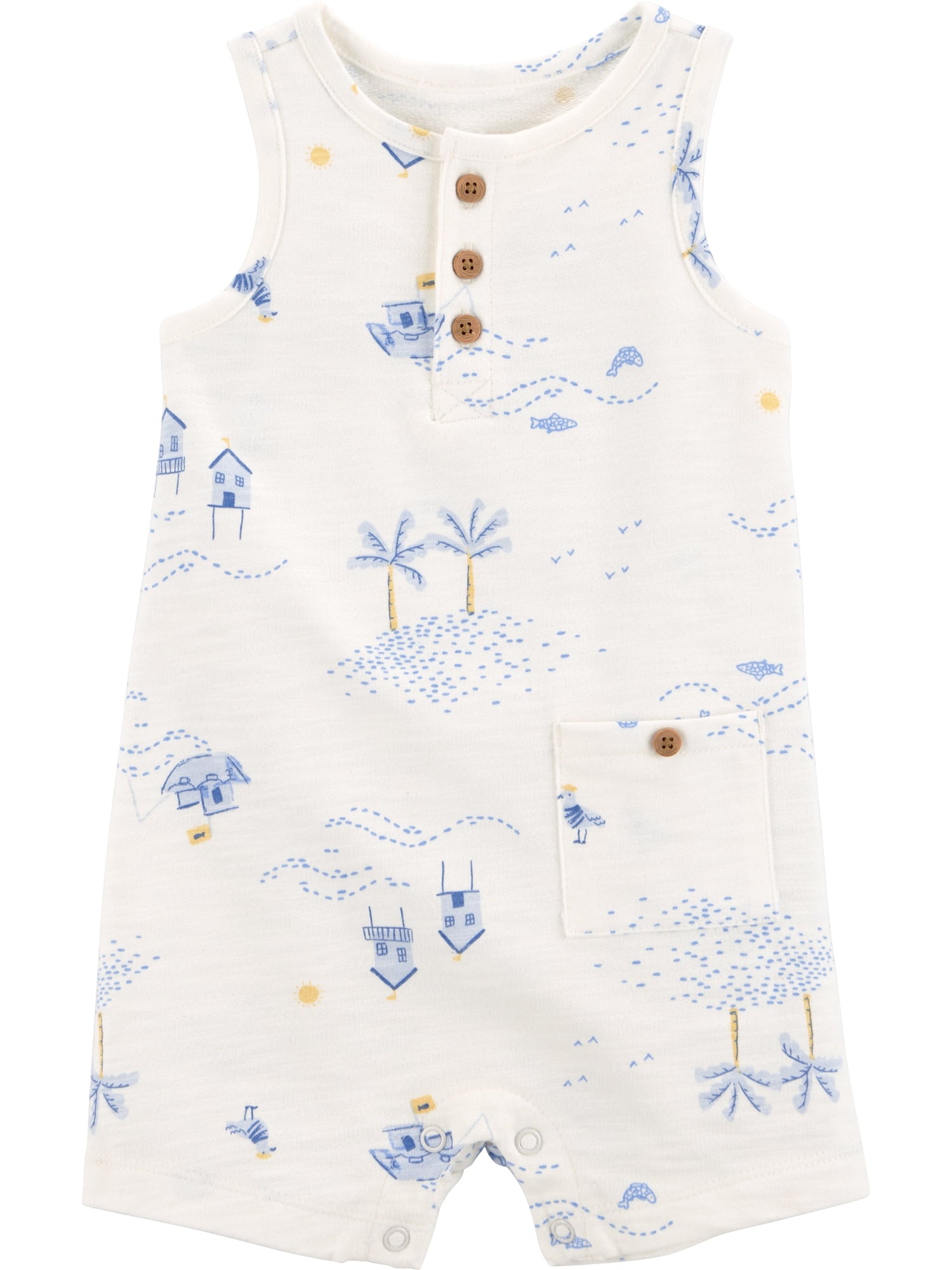 Carter's Child of Mine Baby Boy Romper, Sizes 0/3-24 Months