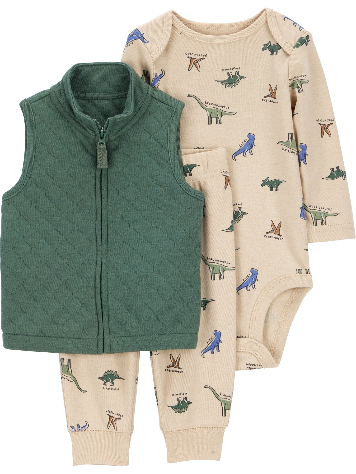 Carter's Child of Mine Baby and Toddler Boy Vest Outfit Set, 3-Piece, Sizes 0/3-24 Months