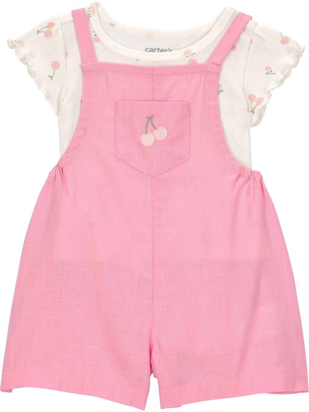 Carter's Child of Mine Baby Girl Overall Set, 2-Piece, Sizes 0/3-24 Months