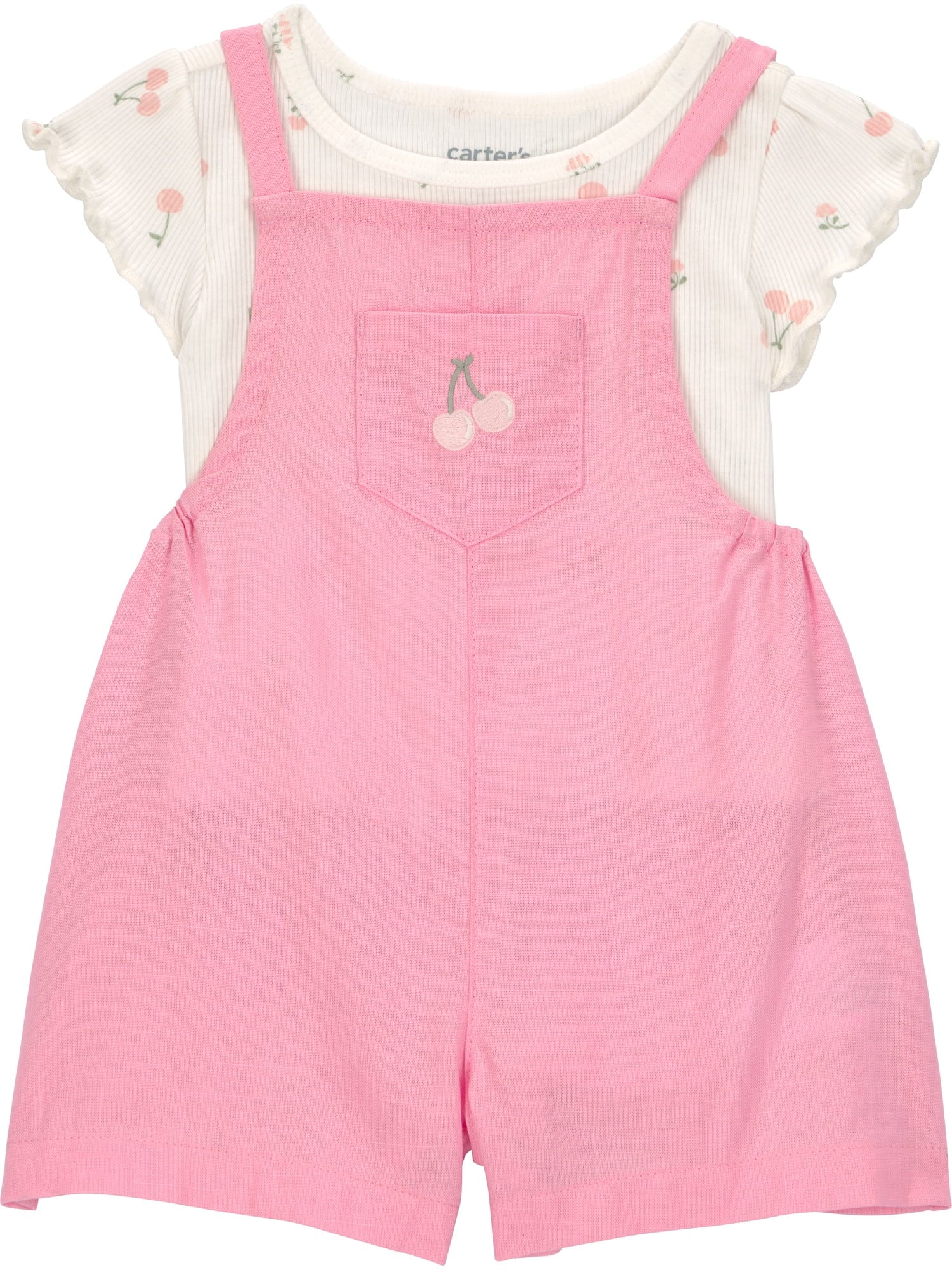 Carter's Child of Mine Baby Girl Overall Set, 2-Piece, Sizes 0/3-24 Months