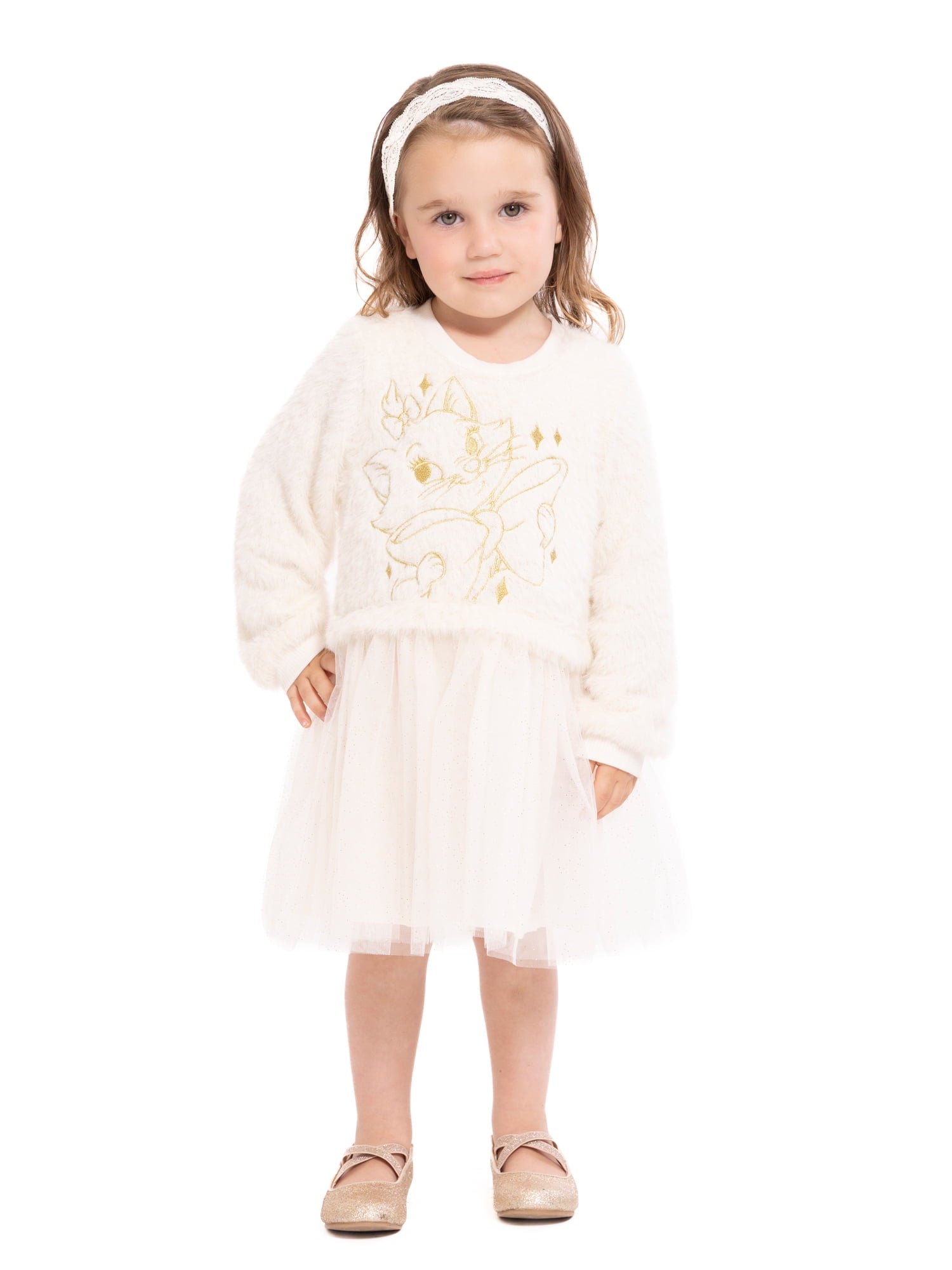 Strawberry Shortcake Toddler Girls Eyelash Knit Tutu Dress with Long Sleeves, Sizes 12M-5T