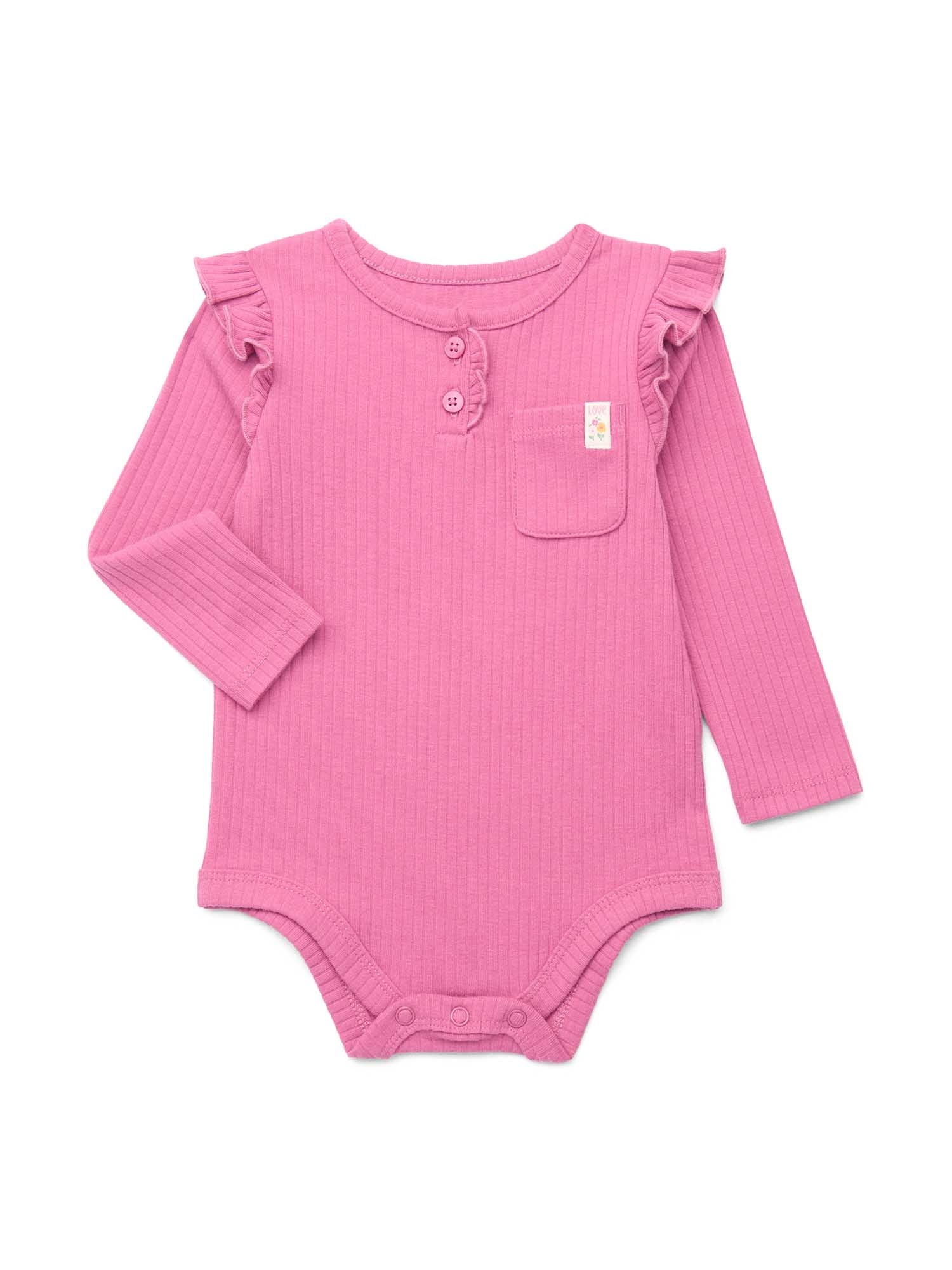 Garanimals Baby Boy Slub Graphic Bodysuit with Long Sleeves, Sizes 0M-24M