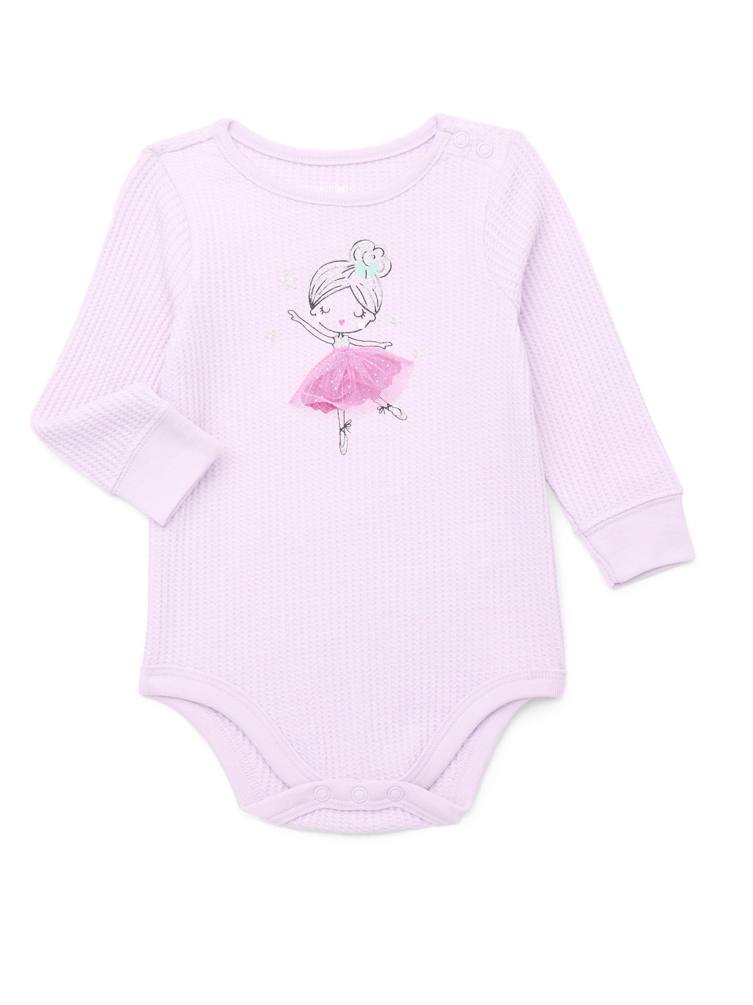 Garanimals Baby Boy Slub Graphic Bodysuit with Long Sleeves, Sizes 0M-24M