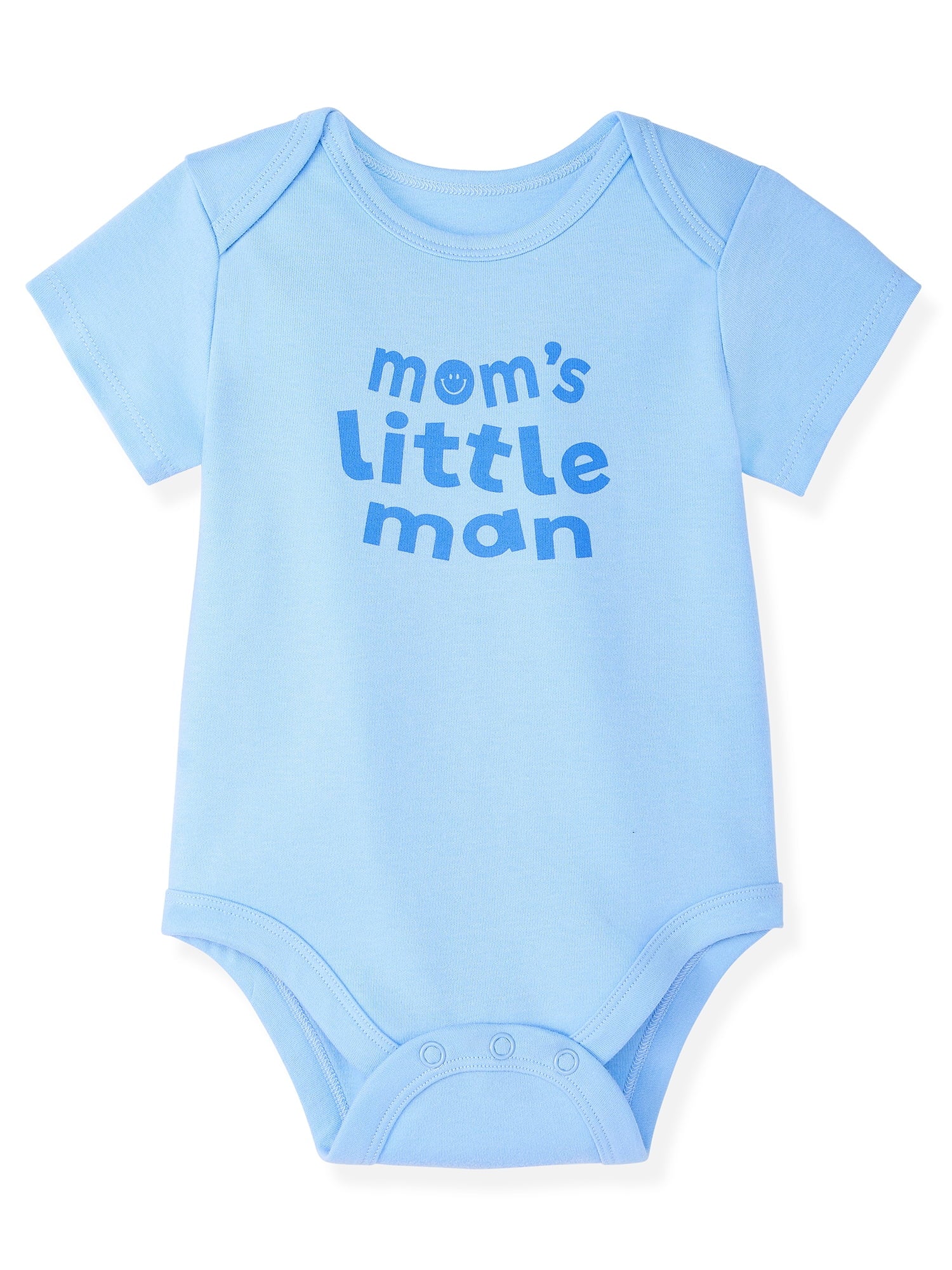 Garanimals Baby Girl Cotton Lap-Shoulder Short-Sleeve Bodysuits, 4-Pack, 0–24M