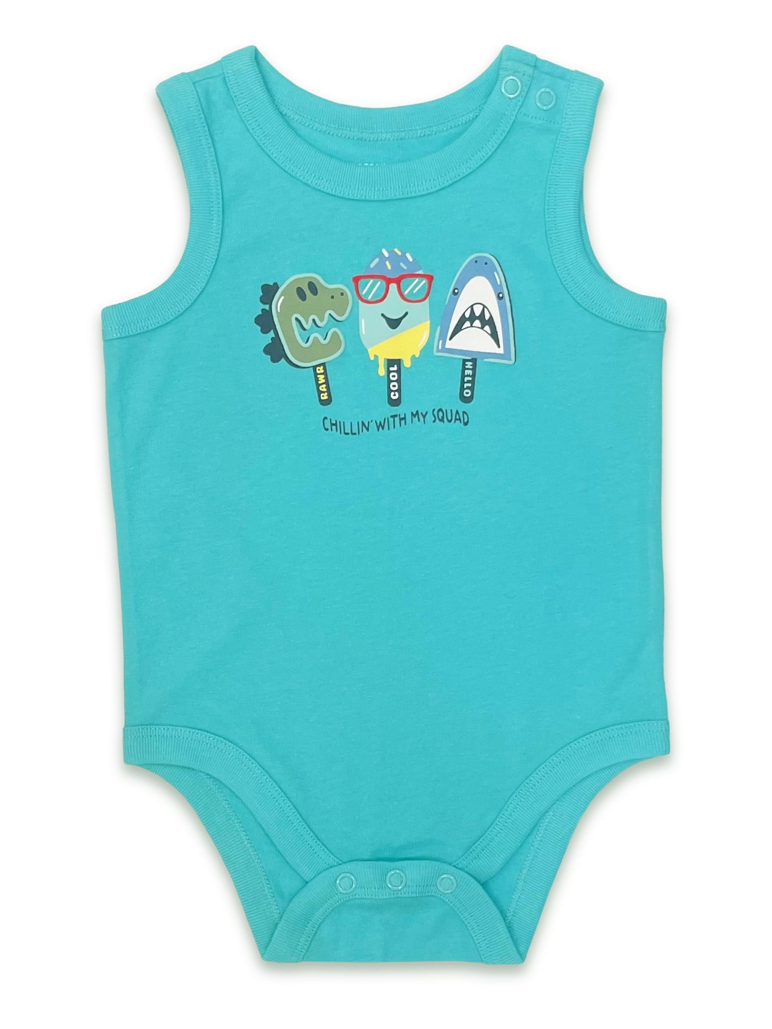 Garanimals Baby Girl Cotton Lap-Shoulder Short-Sleeve Bodysuits, 4-Pack, 0–24M