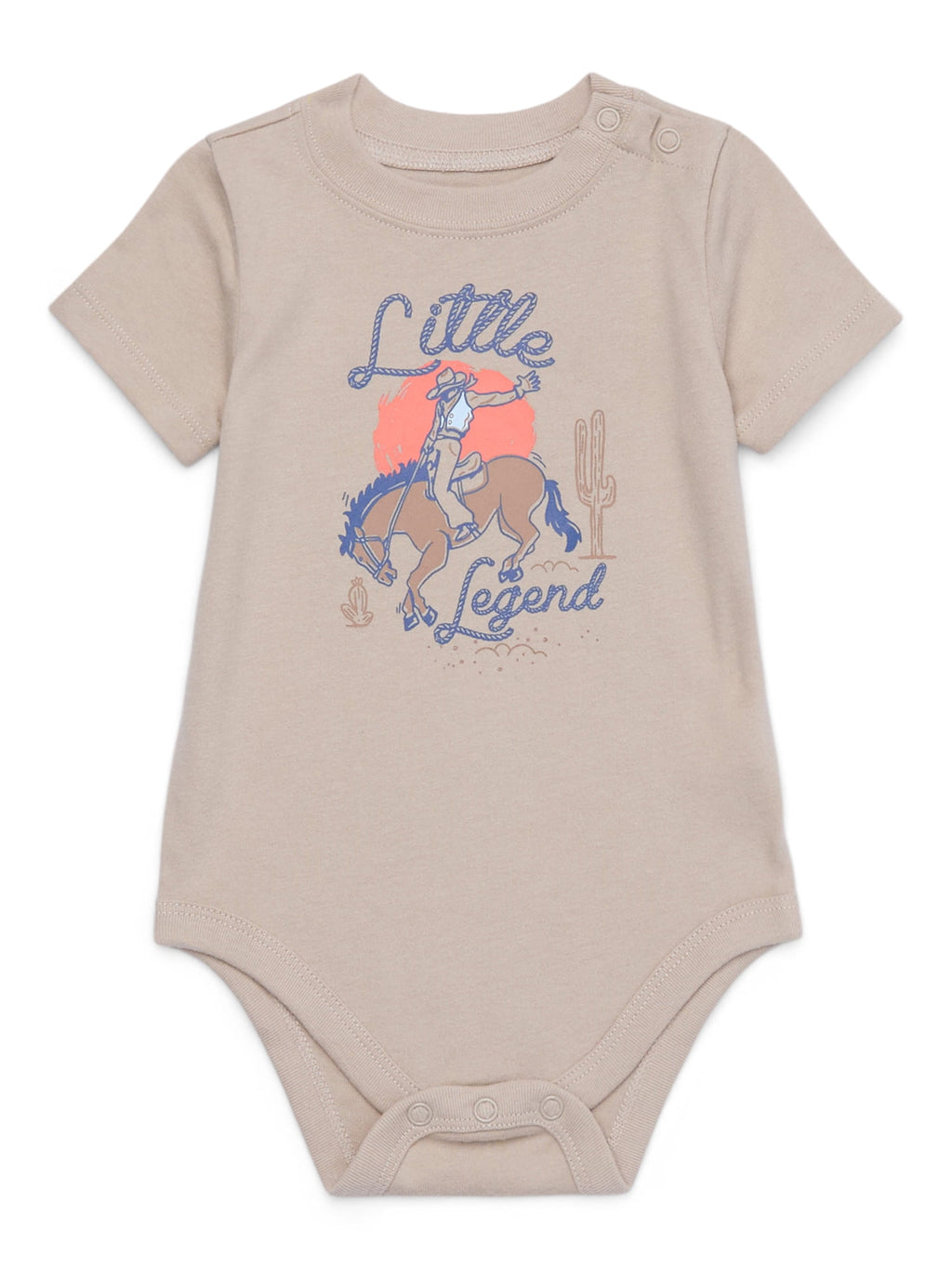 Garanimals Baby Girl Cotton Lap-Shoulder Short-Sleeve Bodysuits, 4-Pack, 0–24M