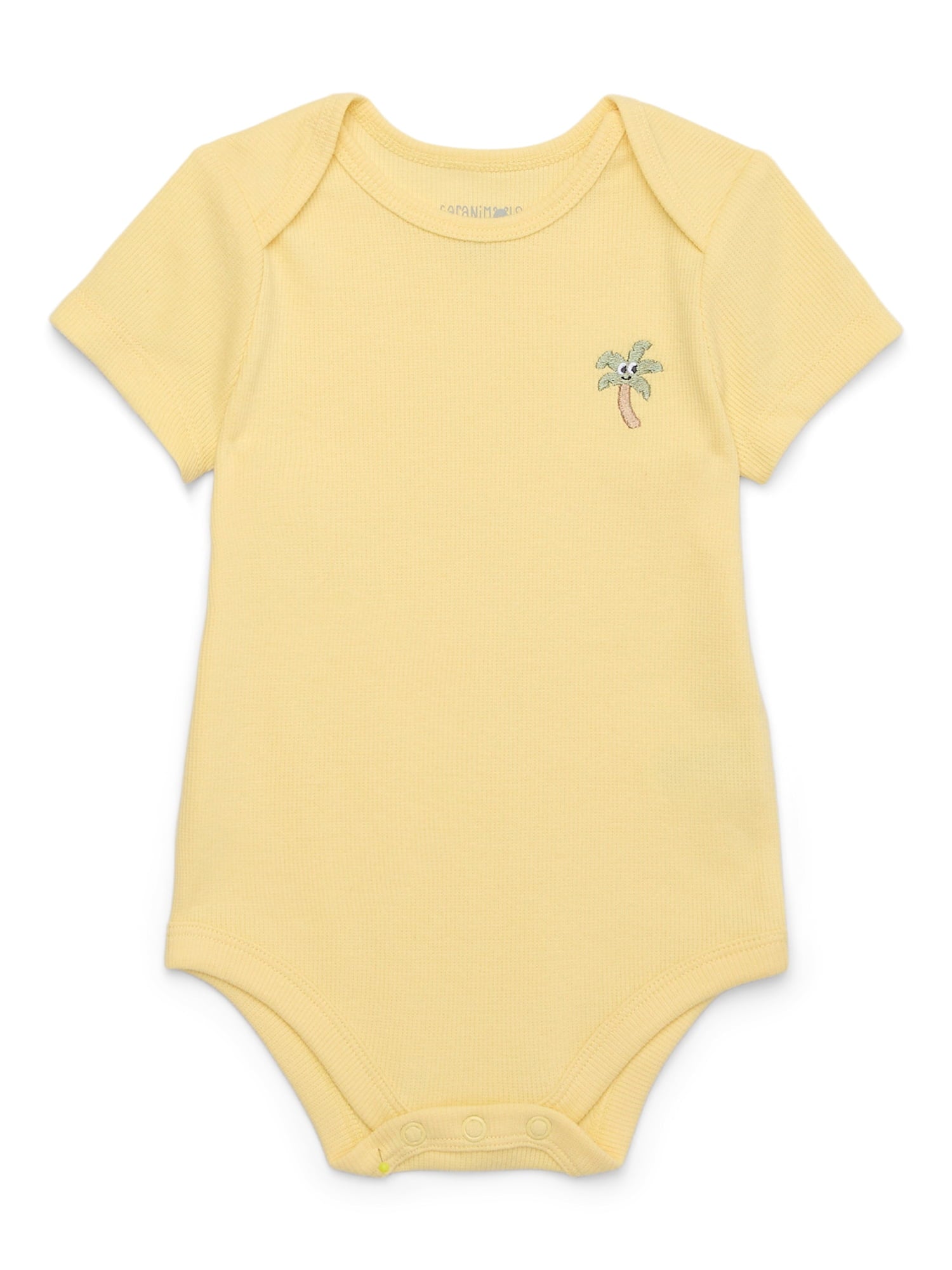 Garanimals Baby Girl Cotton Lap-Shoulder Short-Sleeve Bodysuits, 4-Pack, 0–24M