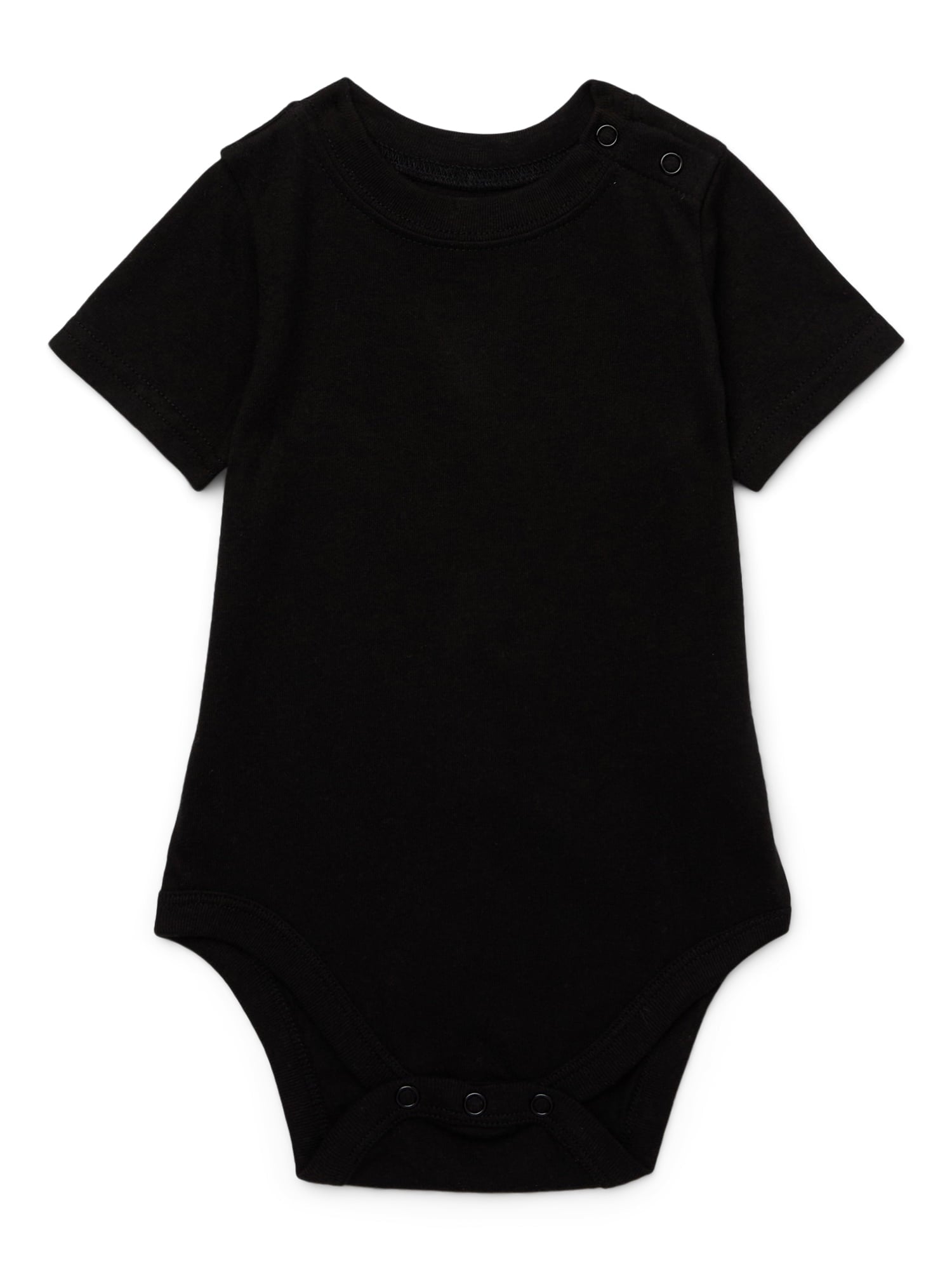 Garanimals Baby Girl Cotton Lap-Shoulder Short-Sleeve Bodysuits, 4-Pack, 0–24M