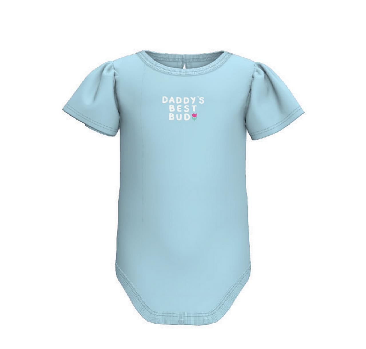 Garanimals Baby Girl Cotton Lap-Shoulder Short-Sleeve Bodysuits, 4-Pack, 0–24M