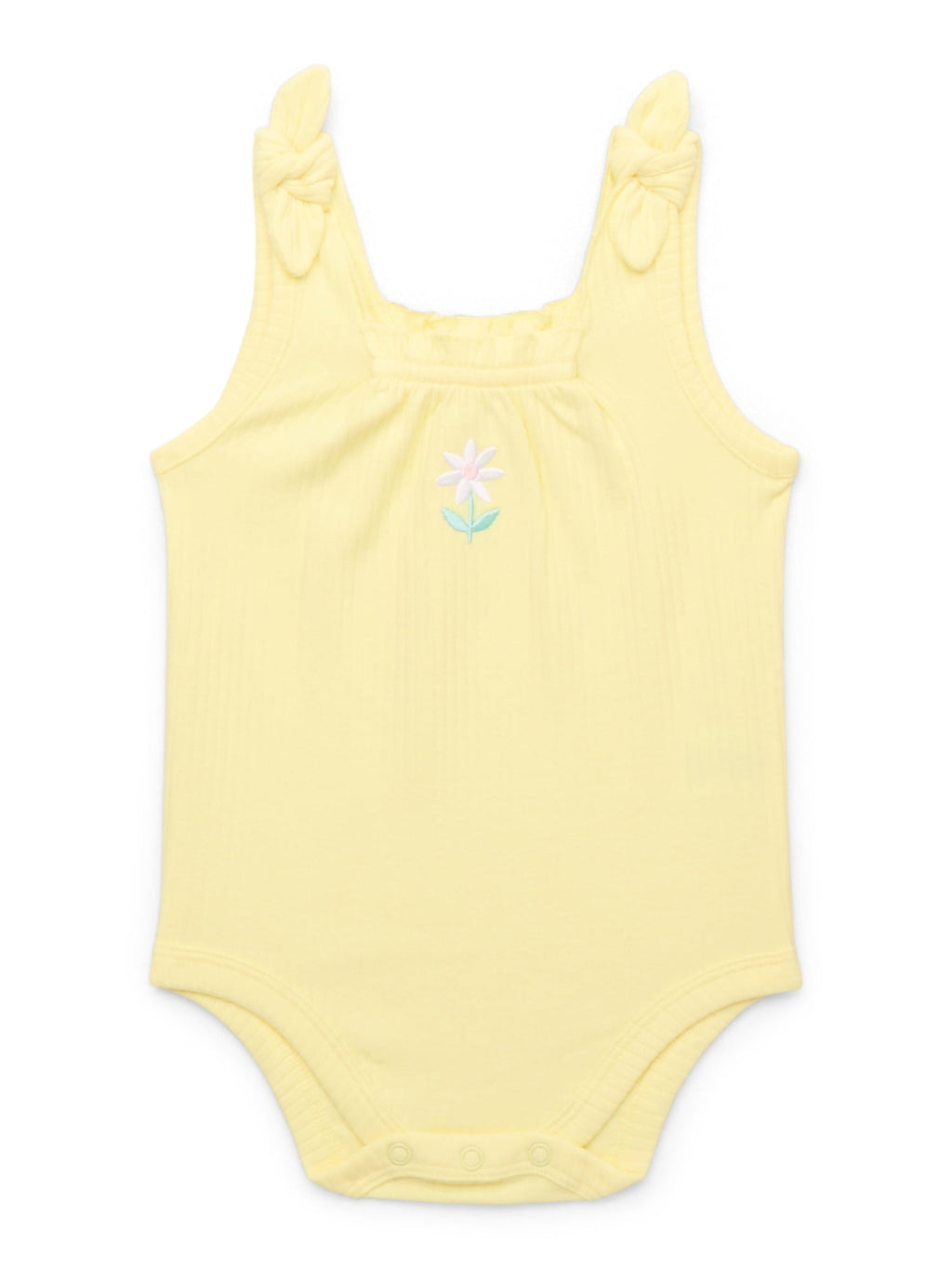 Garanimals Baby Girl Cotton Lap-Shoulder Short-Sleeve Bodysuits, 4-Pack, 0–24M