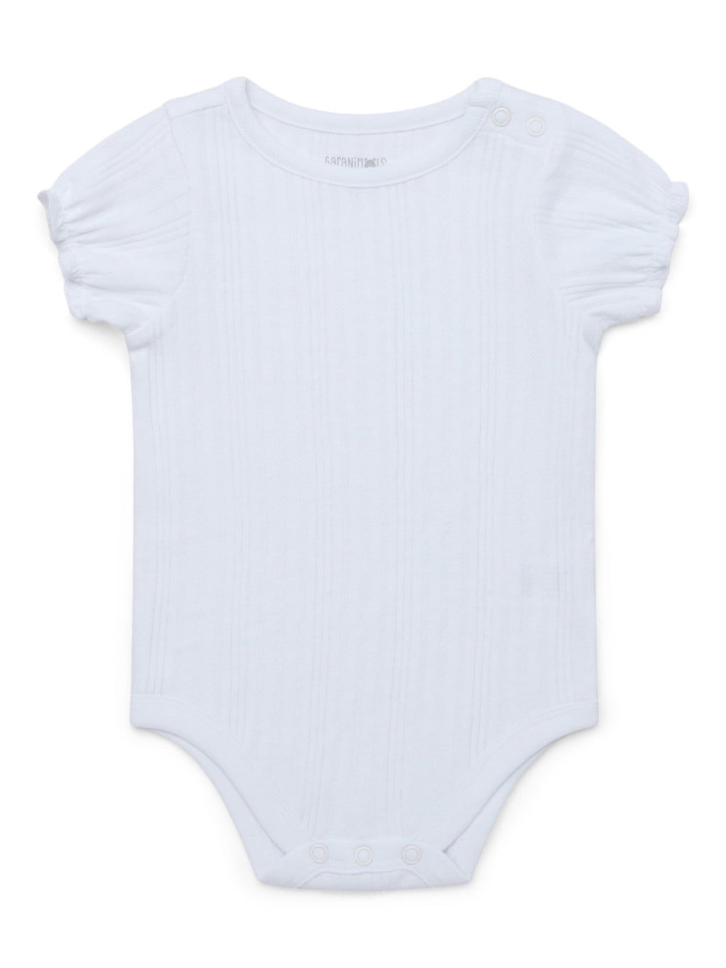 Garanimals Baby Girl Cotton Lap-Shoulder Short-Sleeve Bodysuits, 4-Pack, 0–24M