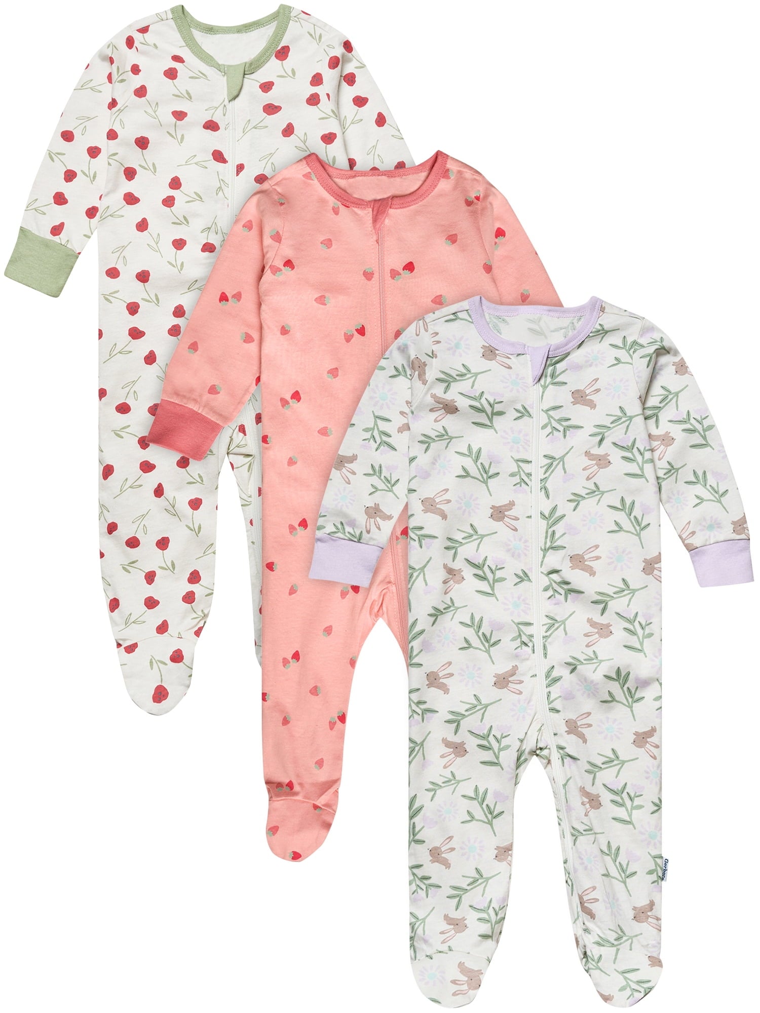 Gerber Gender Neutral Sleep ´N Play Footed Pajama, 3-Pack, Sizes Newborn - 6/9 Months