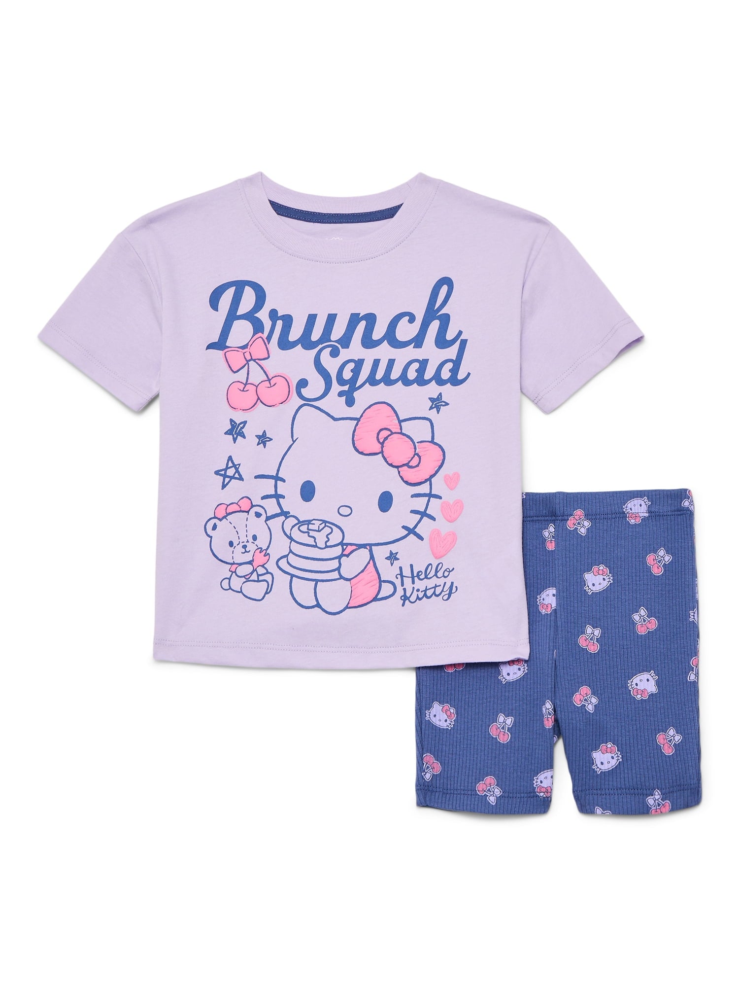 Minnie Mouse Toddler Girls Graphic Tee and Bike Shorts Set, 2-Piece, Sizes 12M-5T