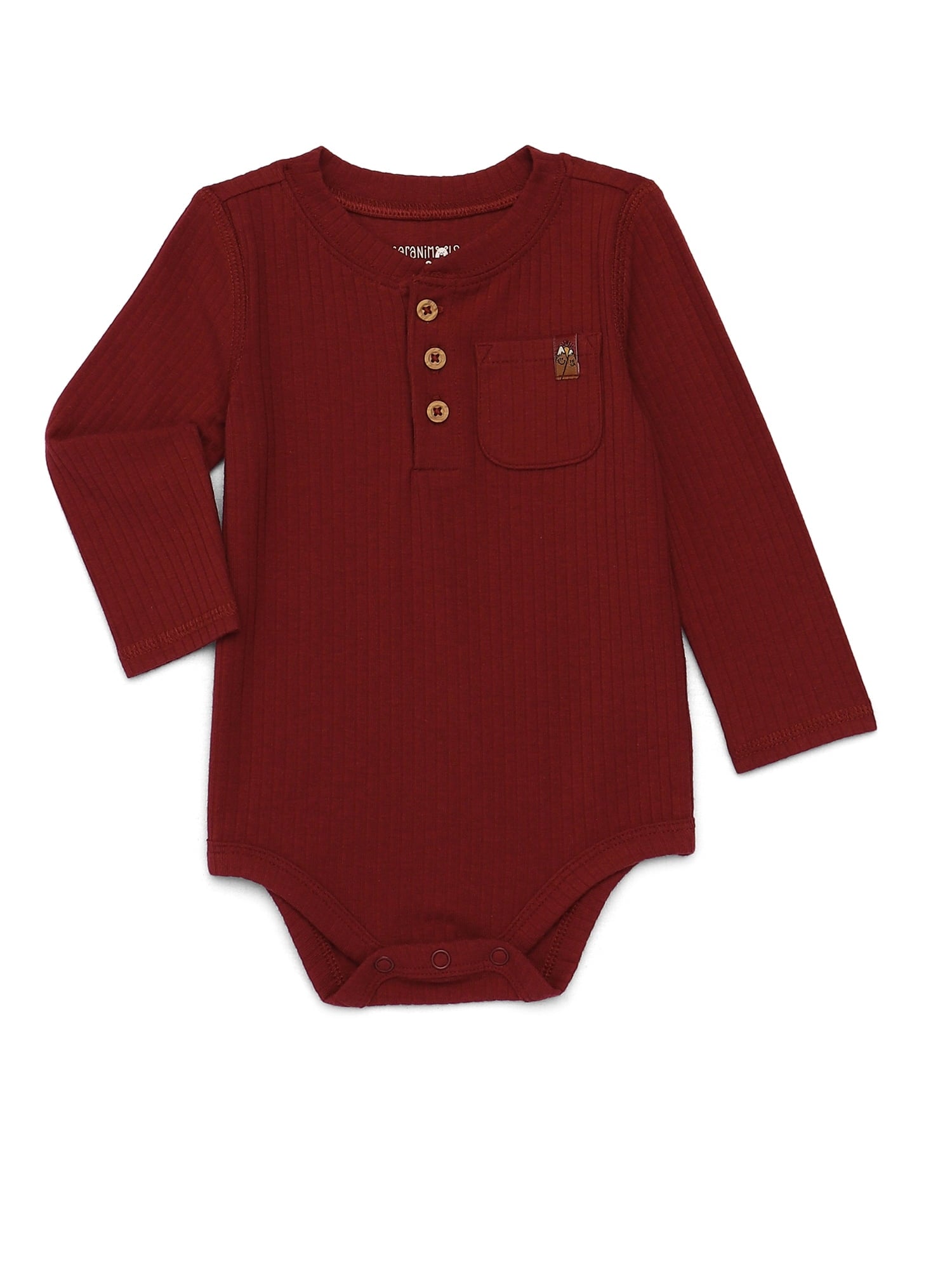 Garanimals Baby Boy Slub Graphic Bodysuit with Long Sleeves, Sizes 0M-24M