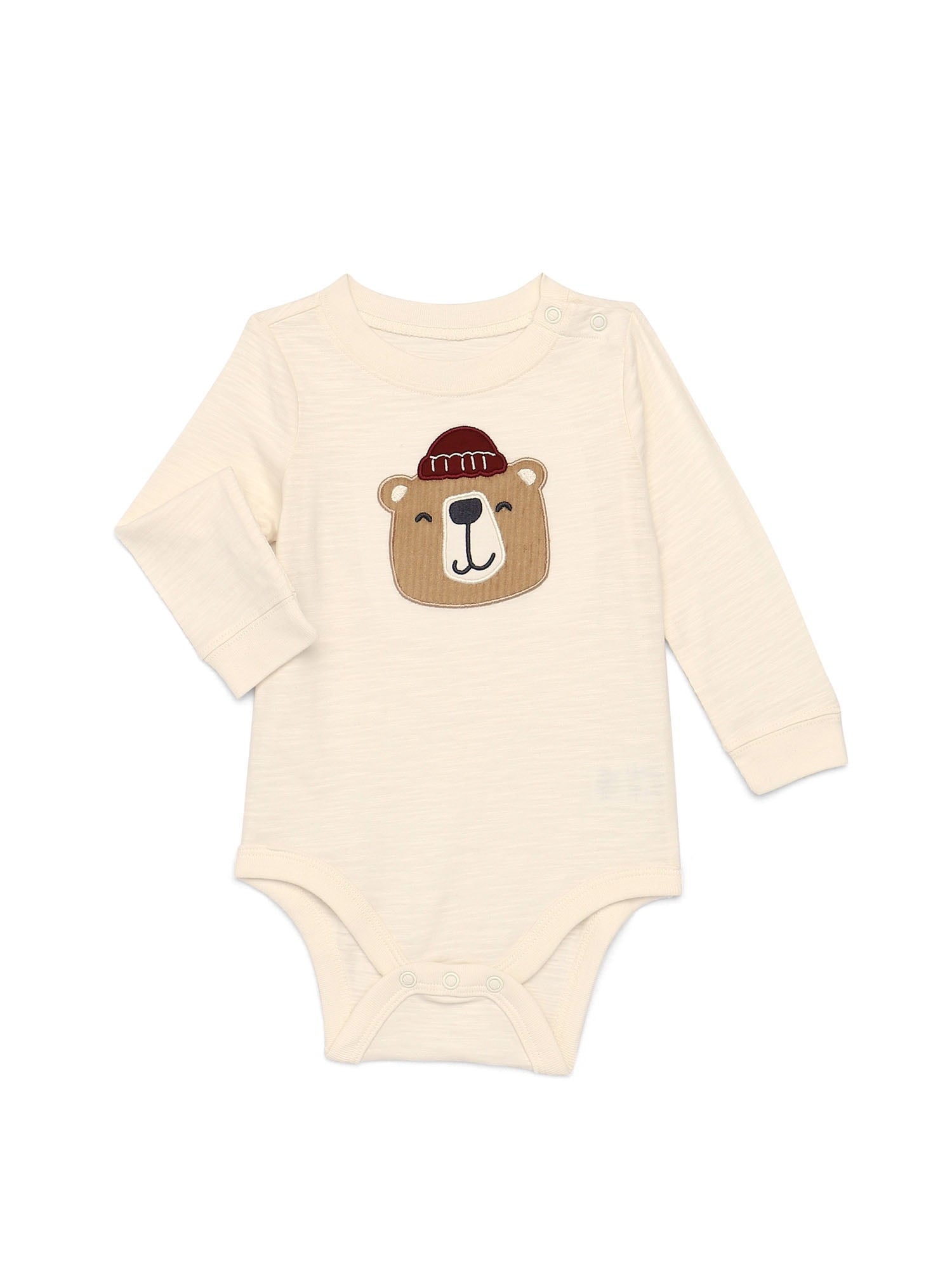 Garanimals Baby Boy Slub Graphic Bodysuit with Long Sleeves, Sizes 0M-24M