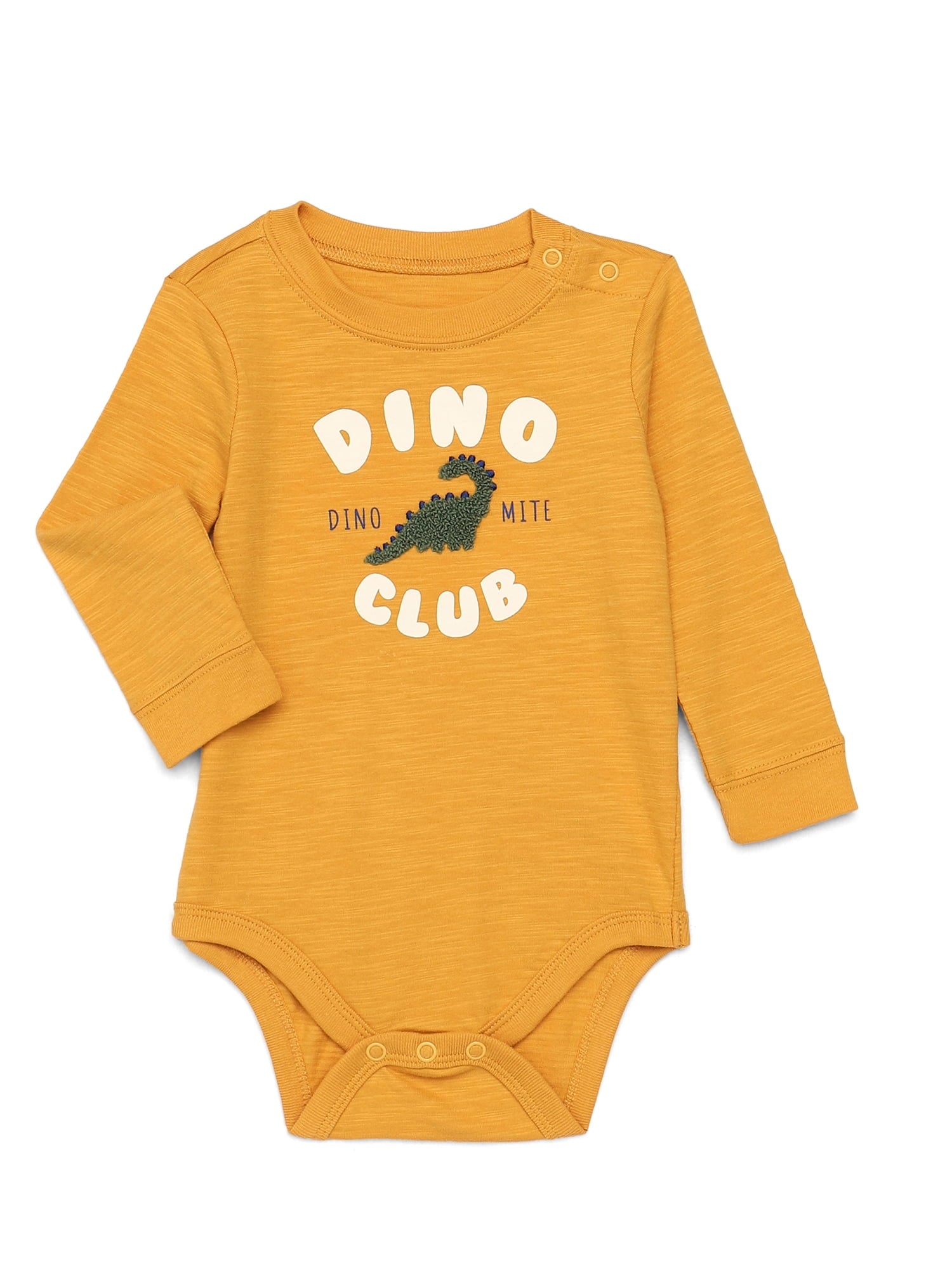 Garanimals Baby Boy Slub Graphic Bodysuit with Long Sleeves, Sizes 0M-24M