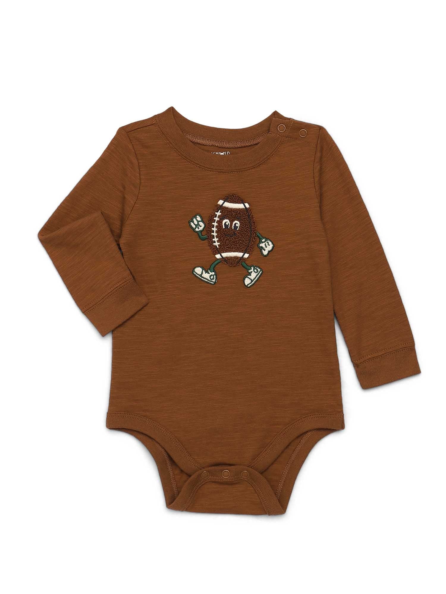 Garanimals Baby Boy Slub Graphic Bodysuit with Long Sleeves, Sizes 0M-24M