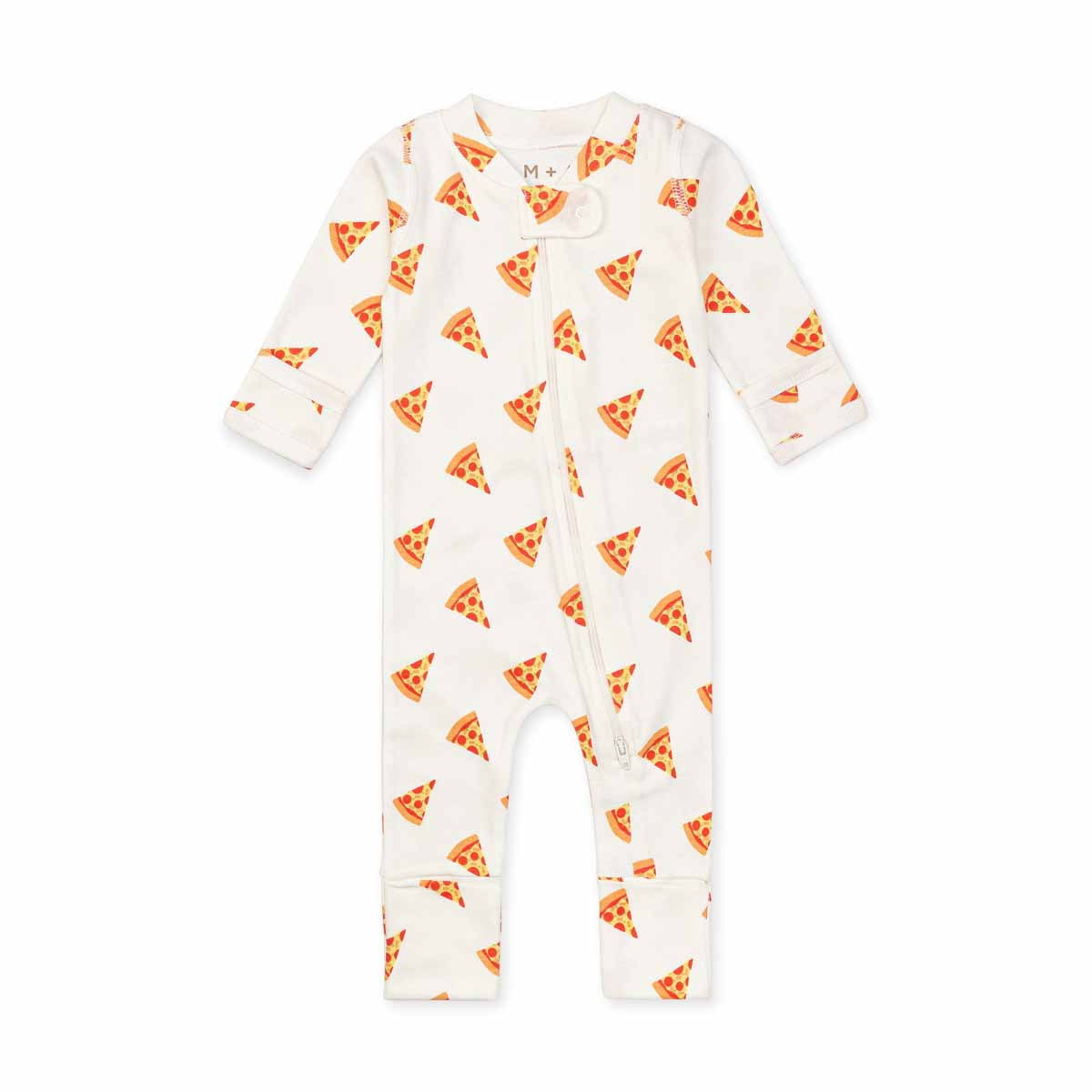 M+A by Monica + Andy Organic Cotton Gender Neutral Long Sleeve Baby One-Piece Pajama, Sizes Newborn - 24 Months