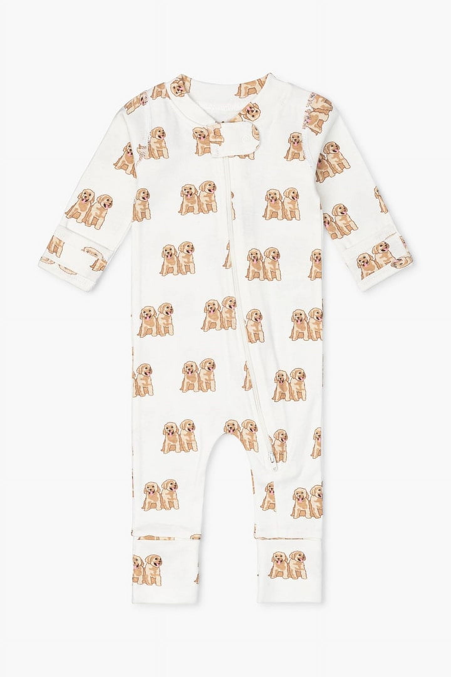 M+A by Monica + Andy Organic Cotton Gender Neutral Long Sleeve Baby One-Piece Pajama, Sizes Newborn - 24 Months