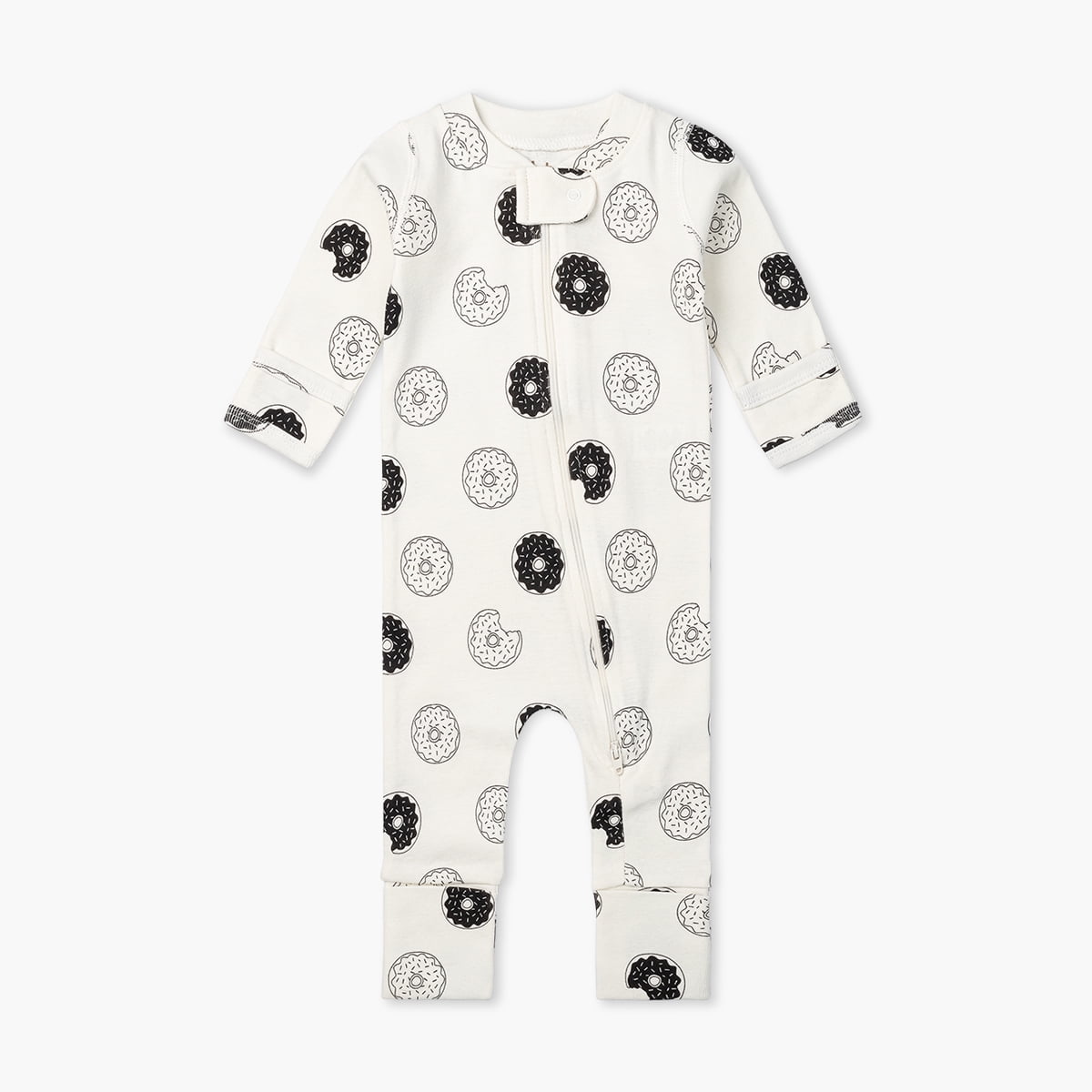 M+A by Monica + Andy Organic Cotton Gender Neutral Long Sleeve Baby One-Piece Pajama, Sizes Newborn - 24 Months