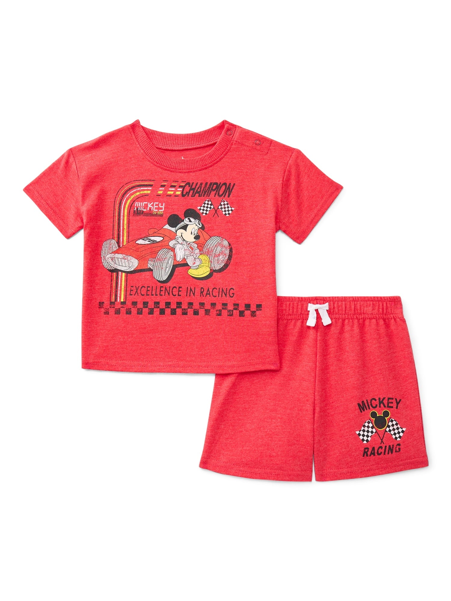 Stitch Baby Boys' Short Sleeve Graphic Tee and Shorts Set, 2-Piece, Sizes 0/3M-24M