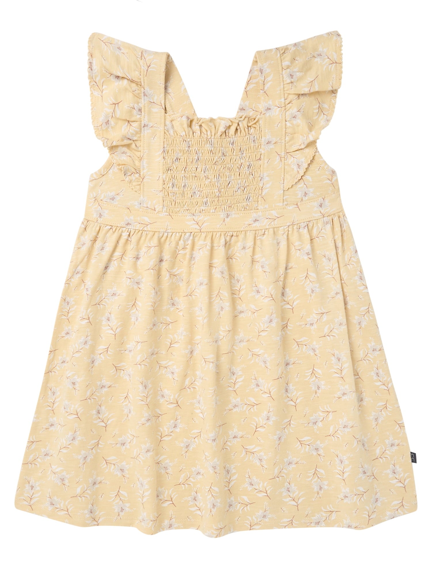Modern Moments by Gerber Baby and Toddler Girl Smocked Dress with Puff Sleeves, Sizes 0/3 Months - 5T