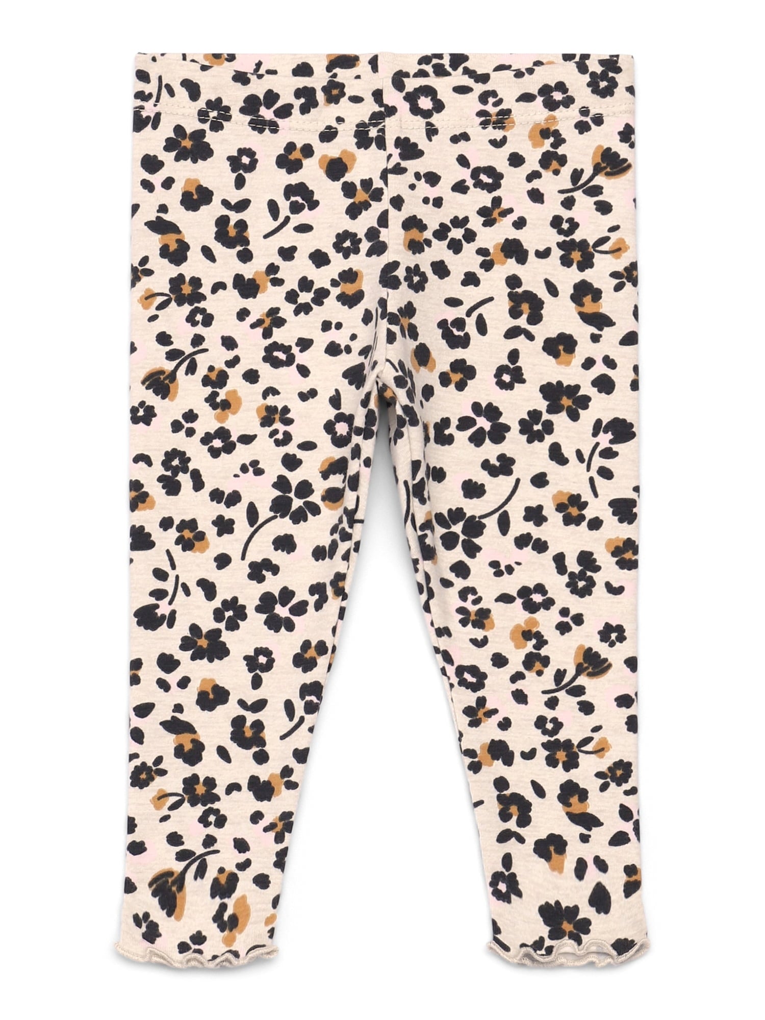 Garanimals Baby Girls Print Jersey Leggings with Lettuce-Edge Hem, Sizes 0M-24M