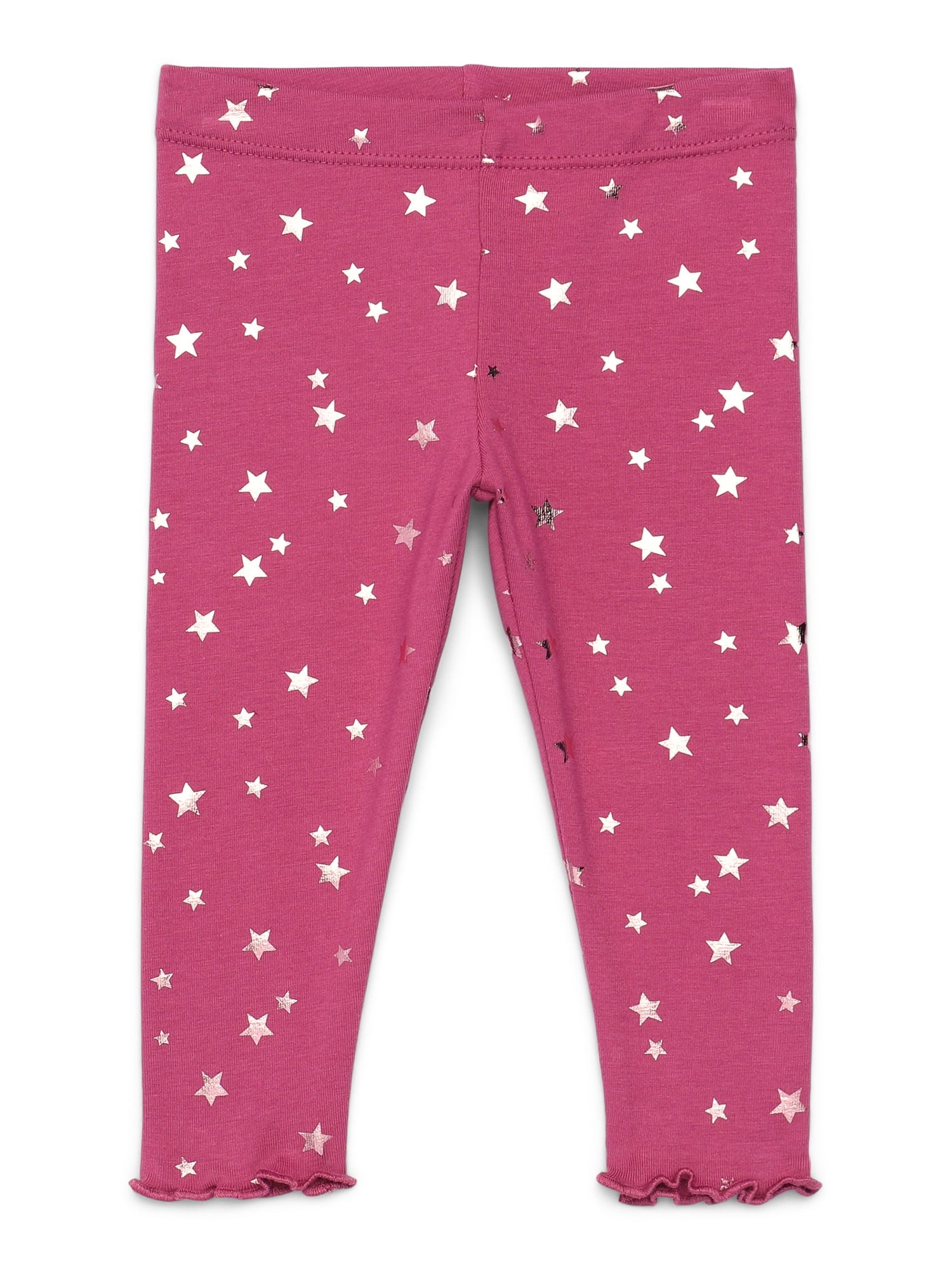 Garanimals Baby Girls Print Jersey Leggings with Lettuce-Edge Hem, Sizes 0M-24M