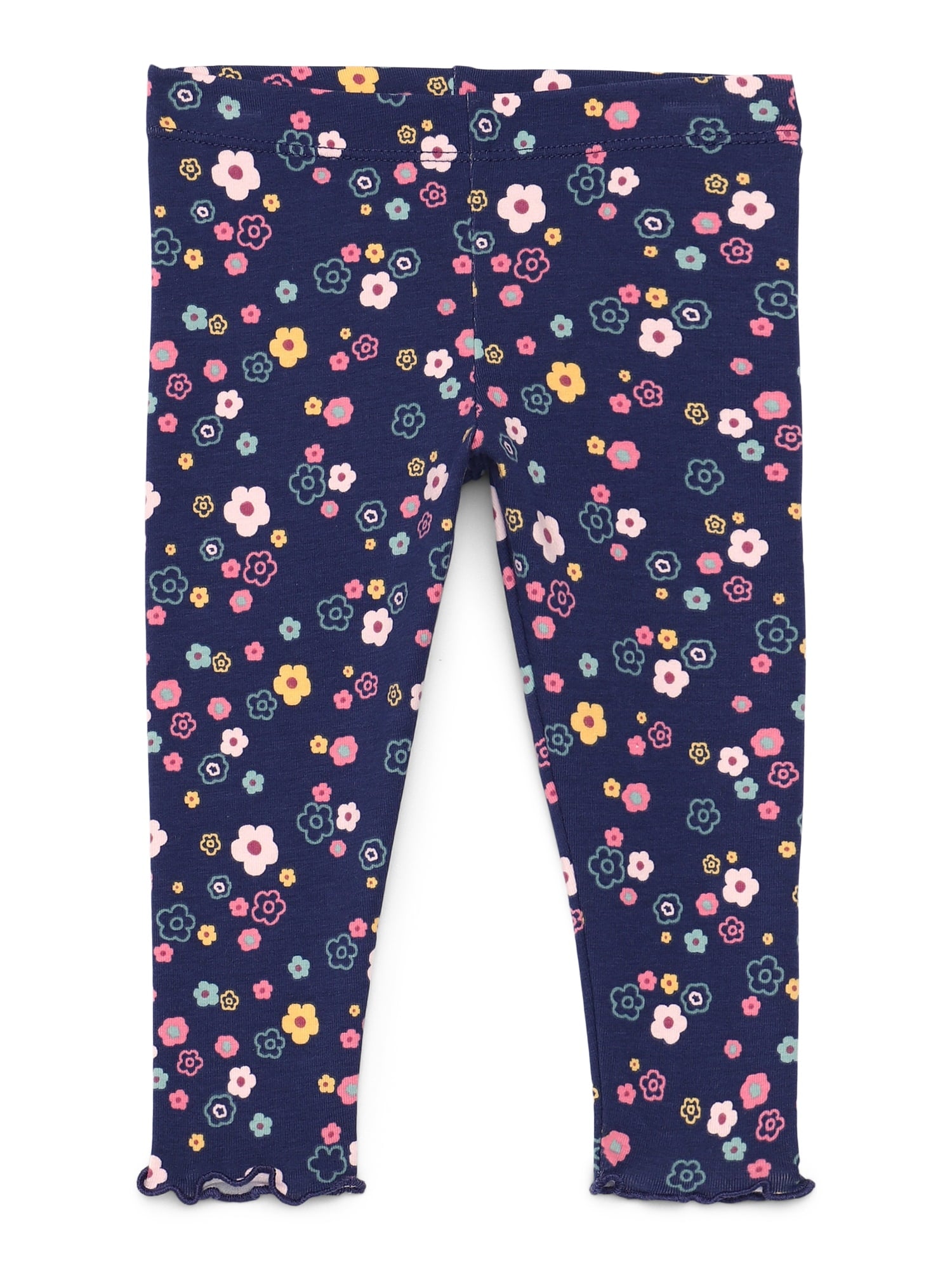 Garanimals Baby Girls Print Jersey Leggings with Lettuce-Edge Hem, Sizes 0M-24M